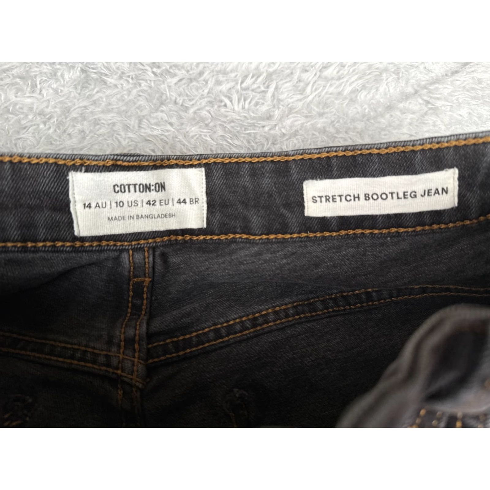 Cotton On VINTAGE Cotton On Women's Jeans Pants 10 Black Denim Stretch Bootcut Mid Rise 30x31 Classic Size 32" / US 10 / IT 46 - 6 Thumbnail