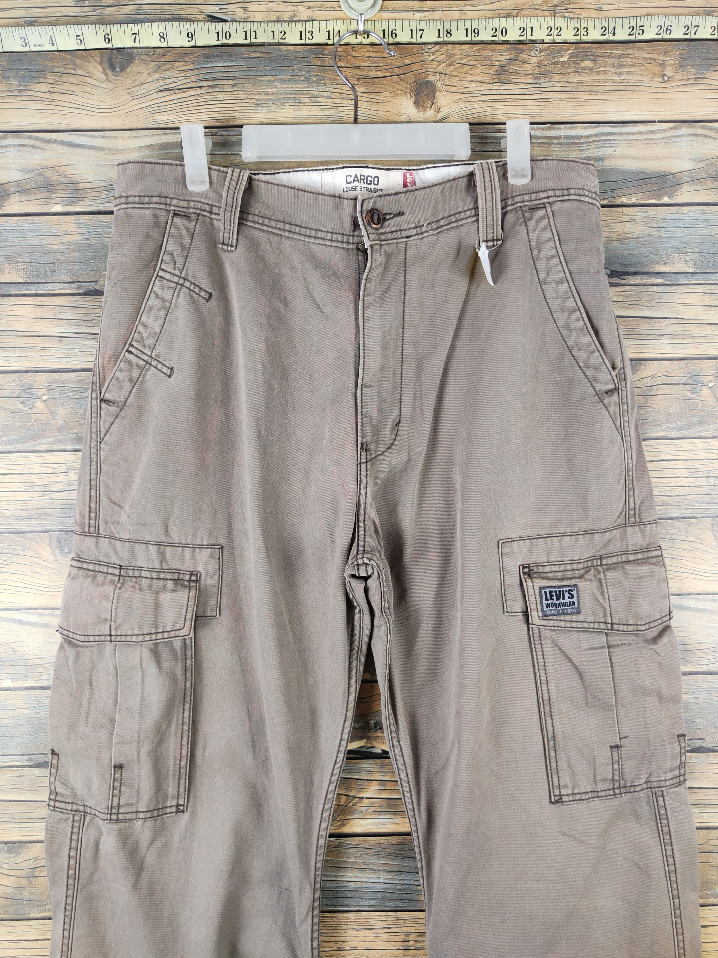 Levi's DL Levi's Brown Faded Multipocket Tactical Cargo Pants #1325 Size US 34 / EU 50 - 2 Thumbnail