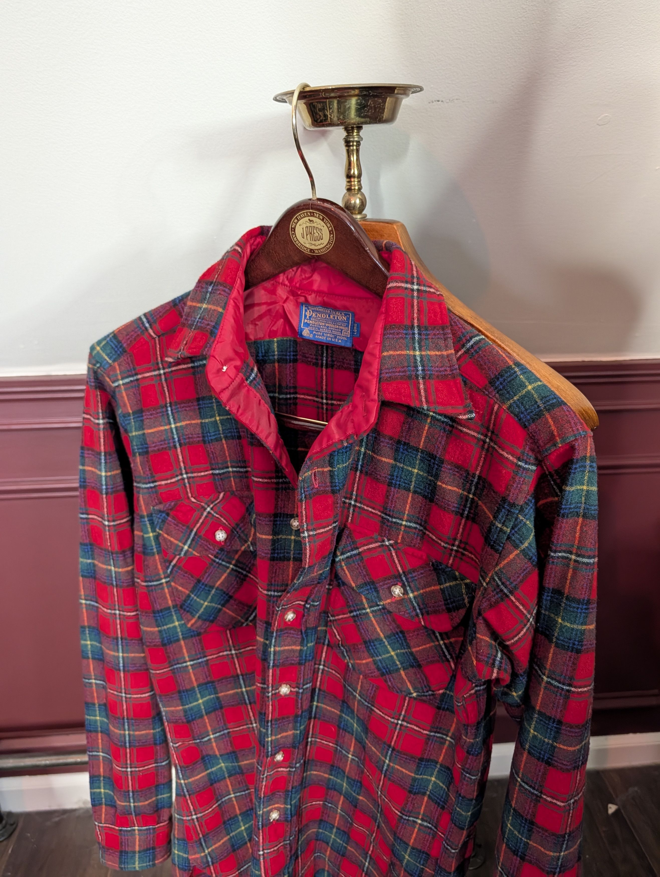 Pendleton Vtg Boyd Tartan virgin wool flannel nylon lined shirt Size US M / EU 48-50 / 2 - 13 Thumbnail