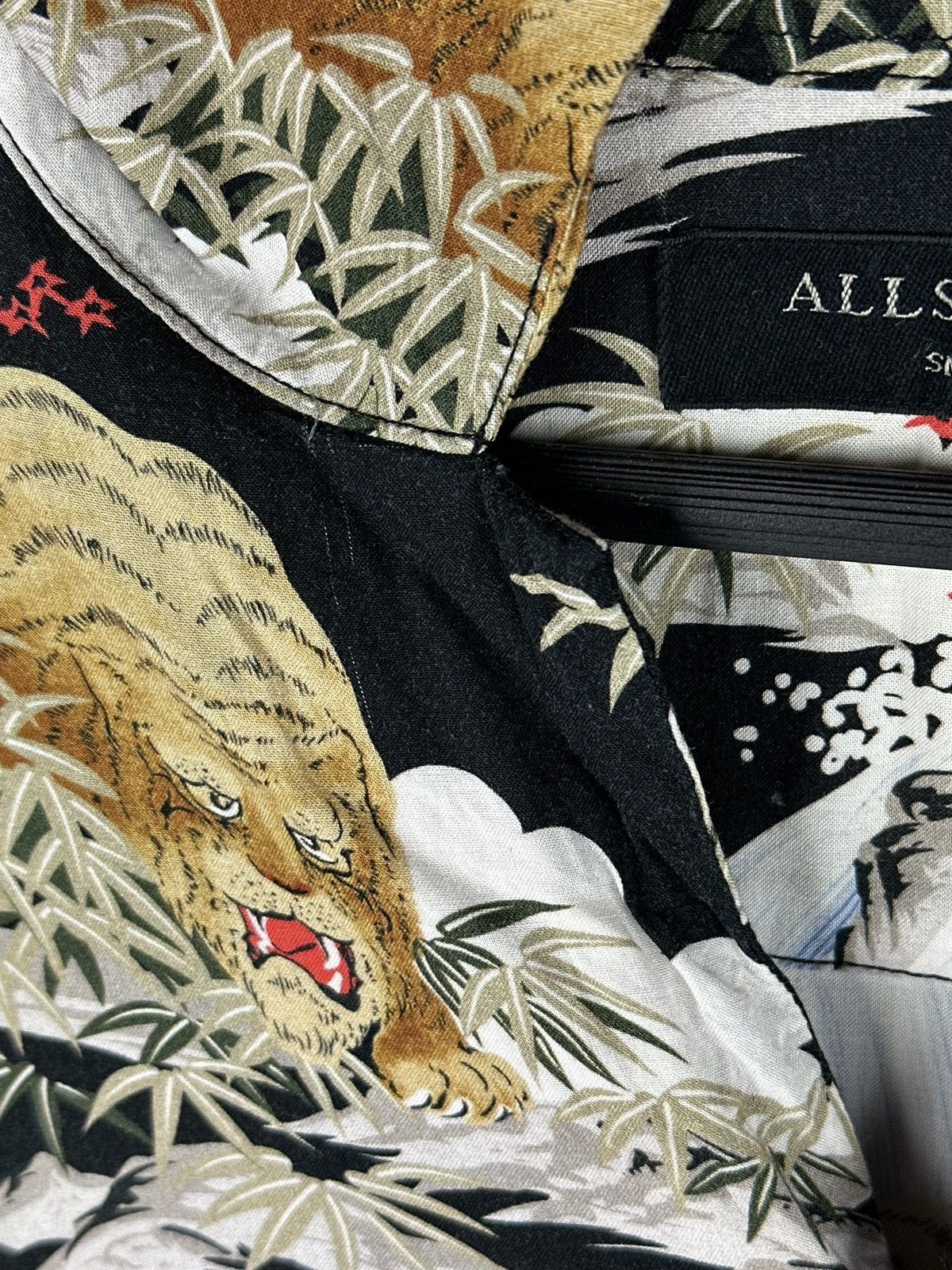Allsaints Allsaints Sumatra Long Sleeve Shirt Tiger Print Hawaiian Size US S / EU 44-46 / 1 - 12 Thumbnail
