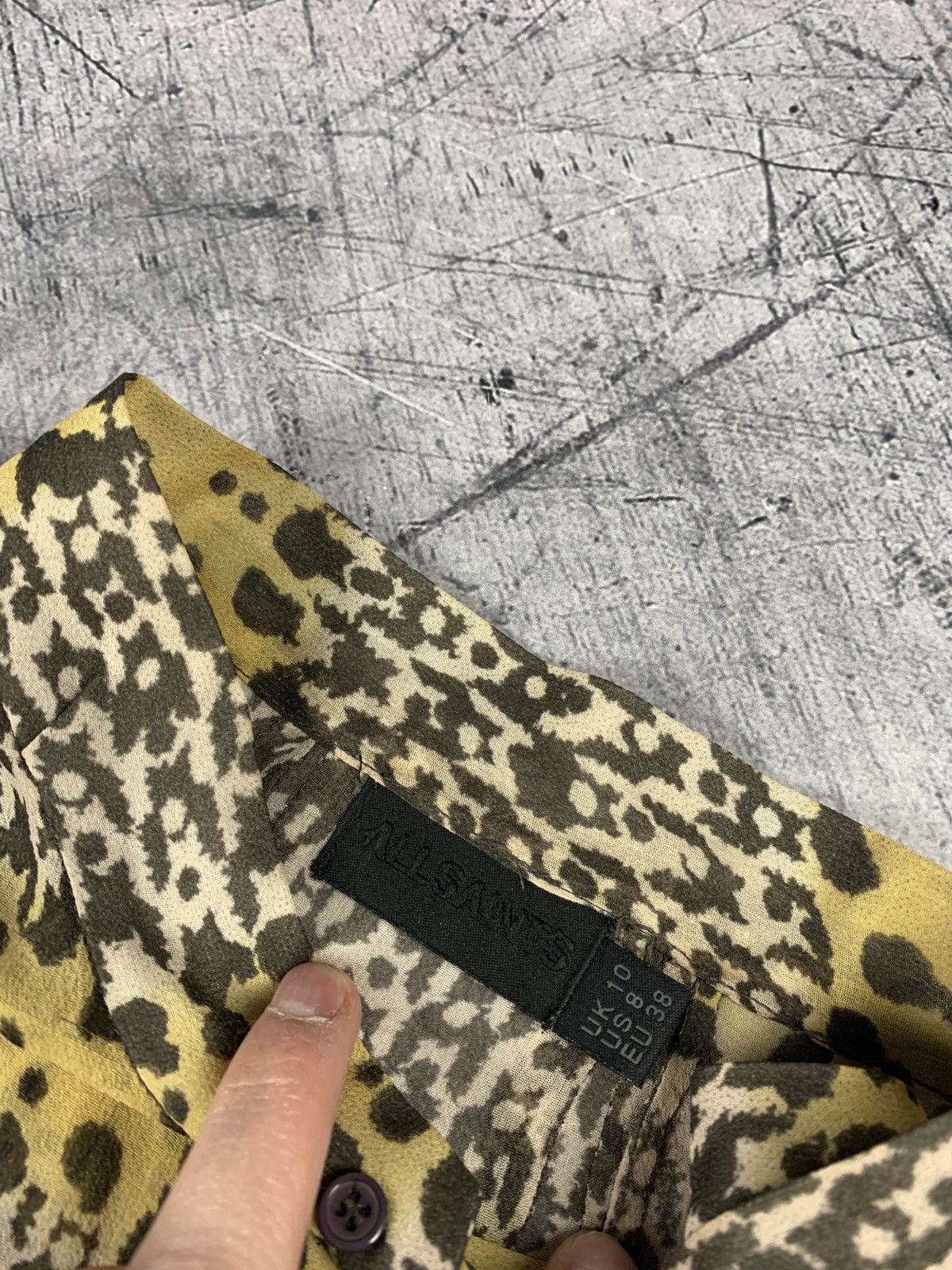 Allsaints Women’s AllSaints Blouse Tunica Shirt Size 38 Tiger Print Size XS / US 0-2 / IT 36-38 - 5 Thumbnail