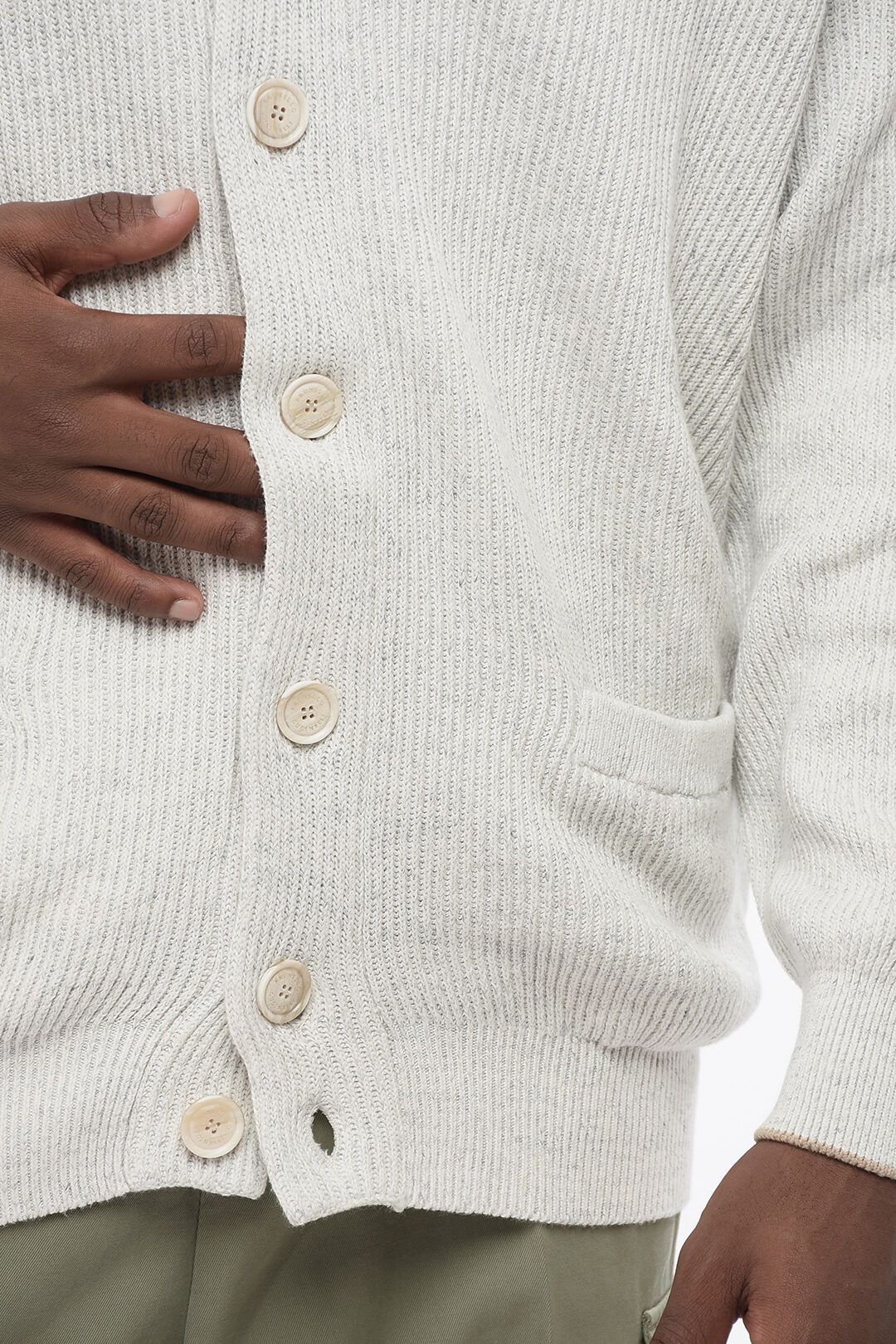 Brunello Cucinelli og1mm0725 Linen Blend Cardigan in Grey Size US XL / EU 56 / 4 - 2 Thumbnail