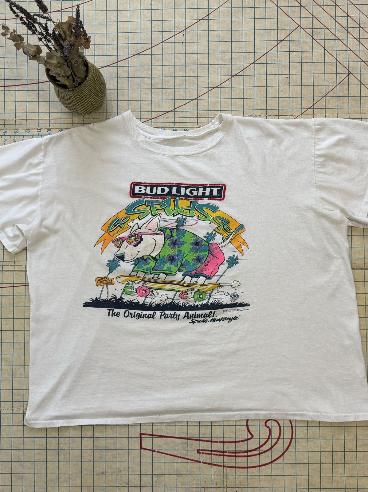 Budweiser × Vintage Vintage Bud Light Spuds Mackenzie Promo Tee 80’s Size US XL / EU 56 / 4 - 1 Thumbnail