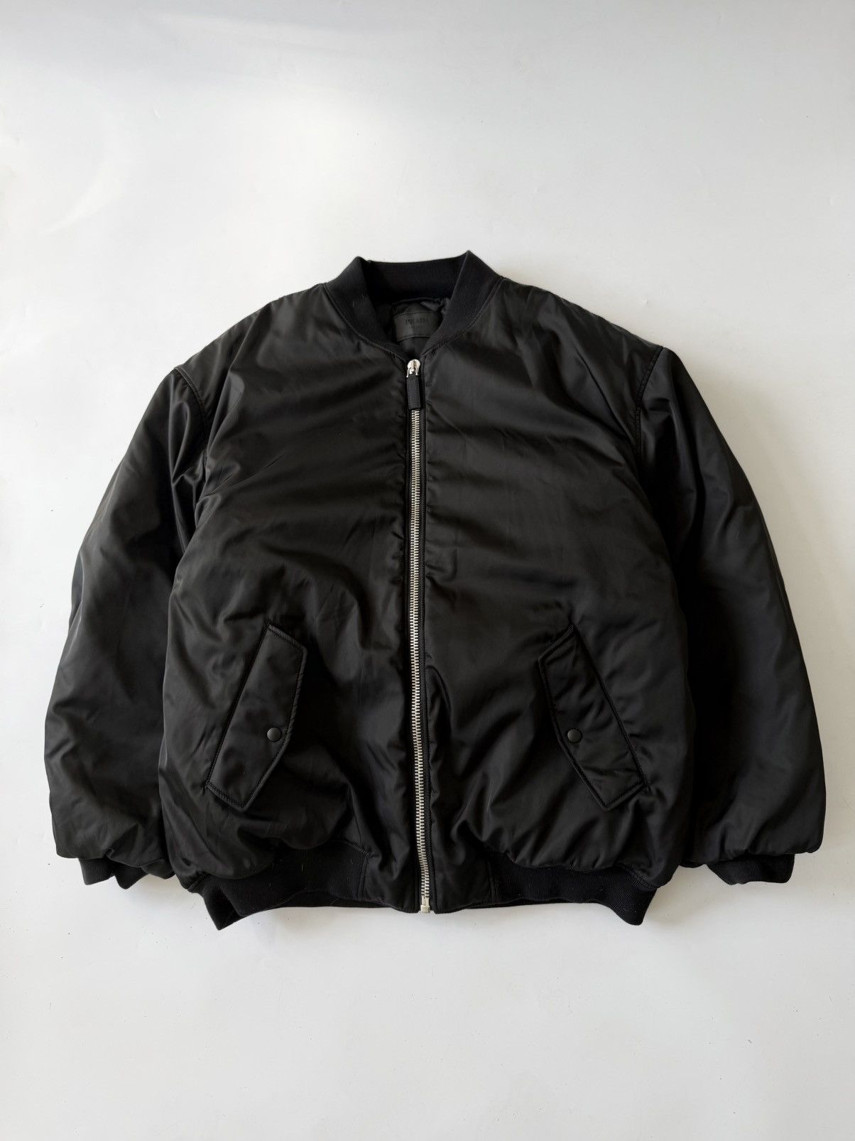 Prada Prada A/W 2022 Re-Nylon Black Bomber Jacket Size US S / EU 44-46 / 1 - 1 Thumbnail