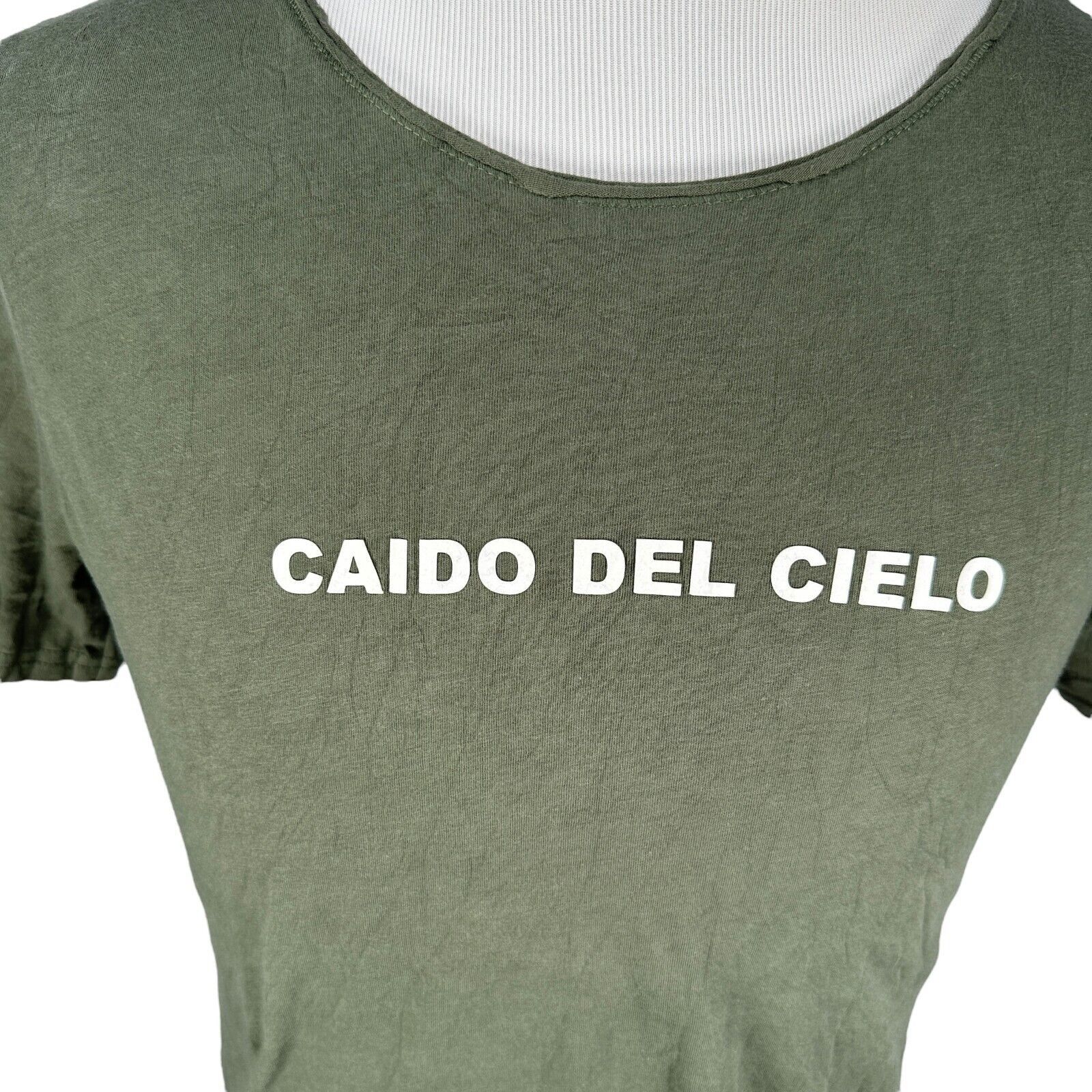 The Unbranded Brand Unedited XYZ Caido Del Cielo T-Shirt Men's M Green Crew Neck Size US M / EU 48-50 / 2 - 2 Thumbnail