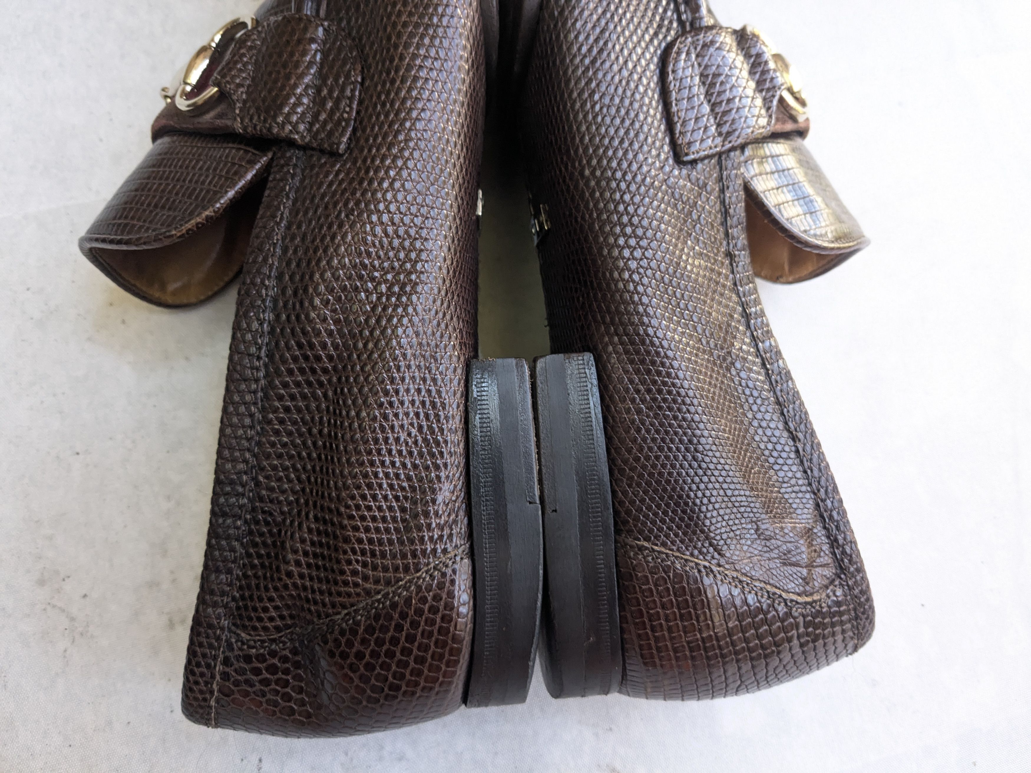 Gucci Gucci Horsebit Loafers Brown Lizard Leather 11.5 Slip On Size US 11.5 / EU 44-45 - 11 Thumbnail