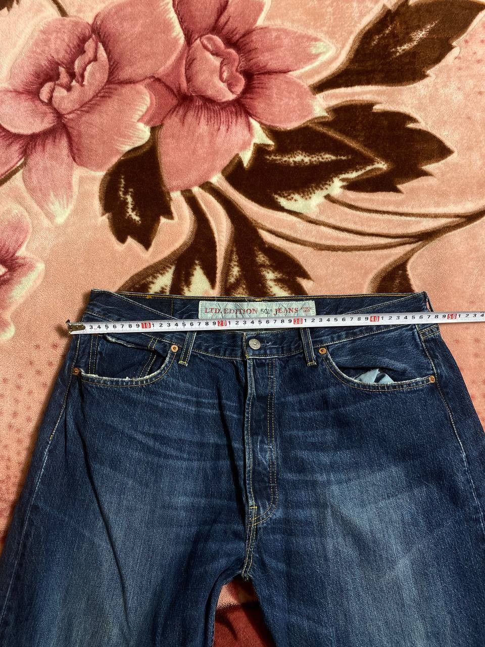 Levi's × Vintage Crazy y2k faded light wash Levi’s 501 distressed denim jeans Size US 38 / EU 54 - 15 Thumbnail