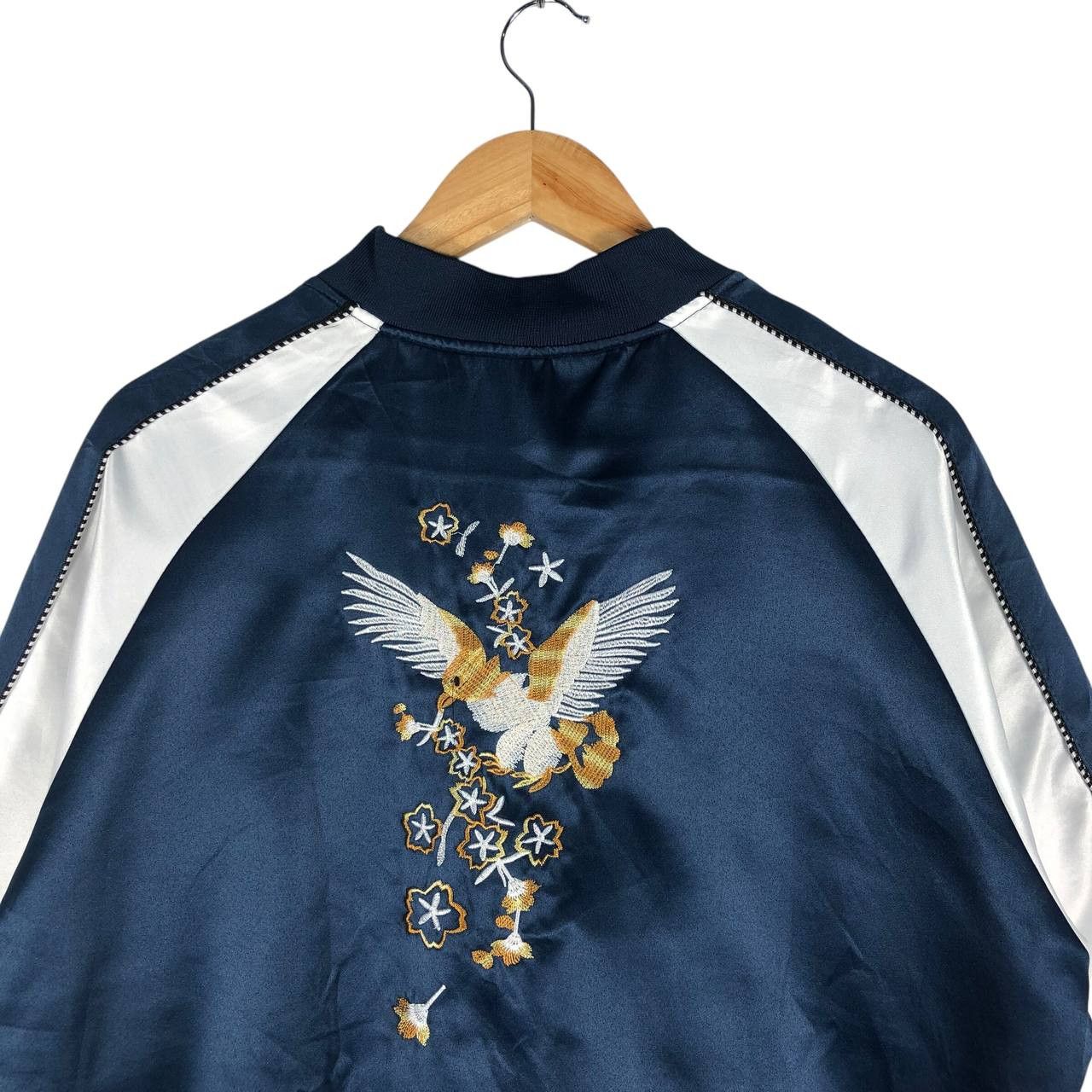 Vintage X Large Satin Blue Jacket