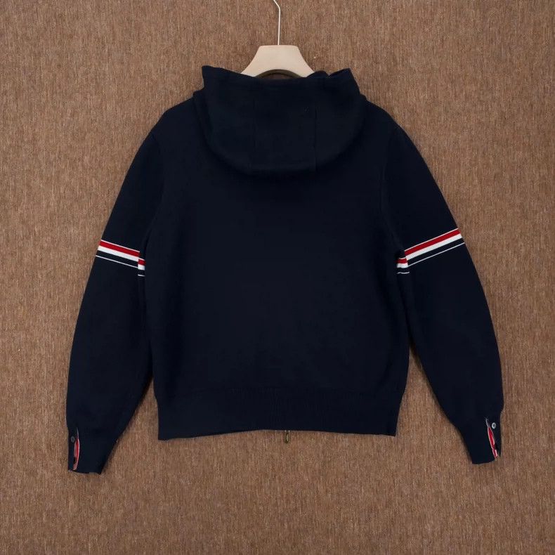 Thom Browne Thom Browne Zippered long-sleeved hooded sweater Size US L / EU 52-54 / 3 - 2 Thumbnail