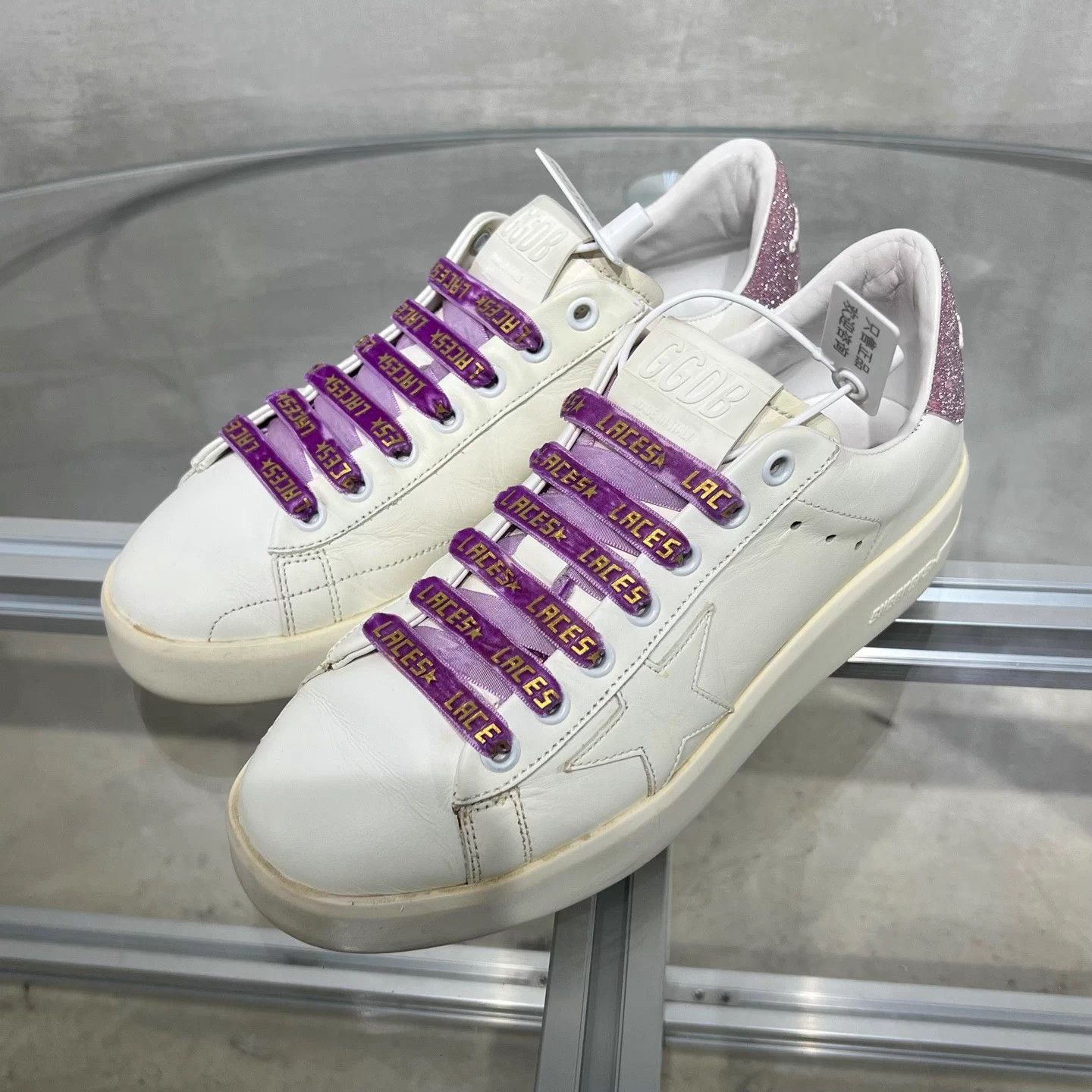 Golden Goose GGDB Leather Sparkle Sneakers EUR 36 Size US 5 / IT 35 - 2 Thumbnail