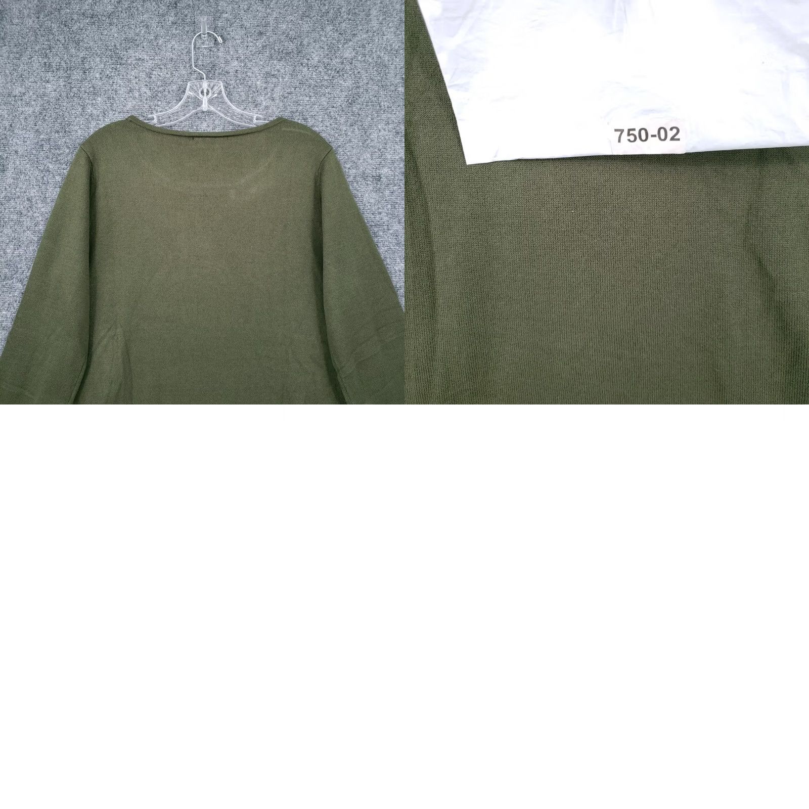 Vintage NYC Sweater Women Medium Green Long Sleeve Tunic Pullover Knit Size M / US 6-8 / IT 42-44 - 9 Thumbnail