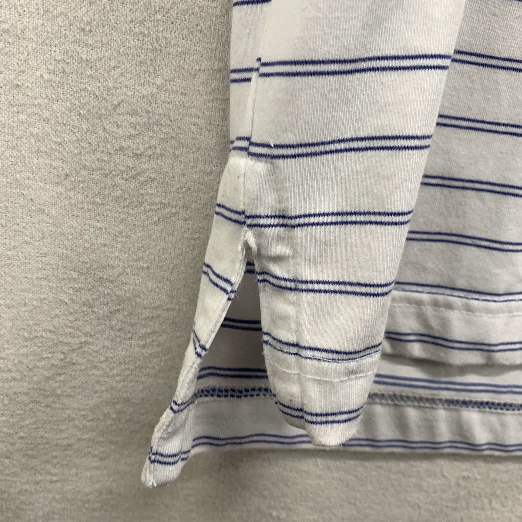 Vintage Martin Polo Shirt Mens XL White Blue Striped Embroidered Logo Golf Casual Easy Care 1921 Tree Size US XL / EU 56 / 4 - 7 Thumbnail