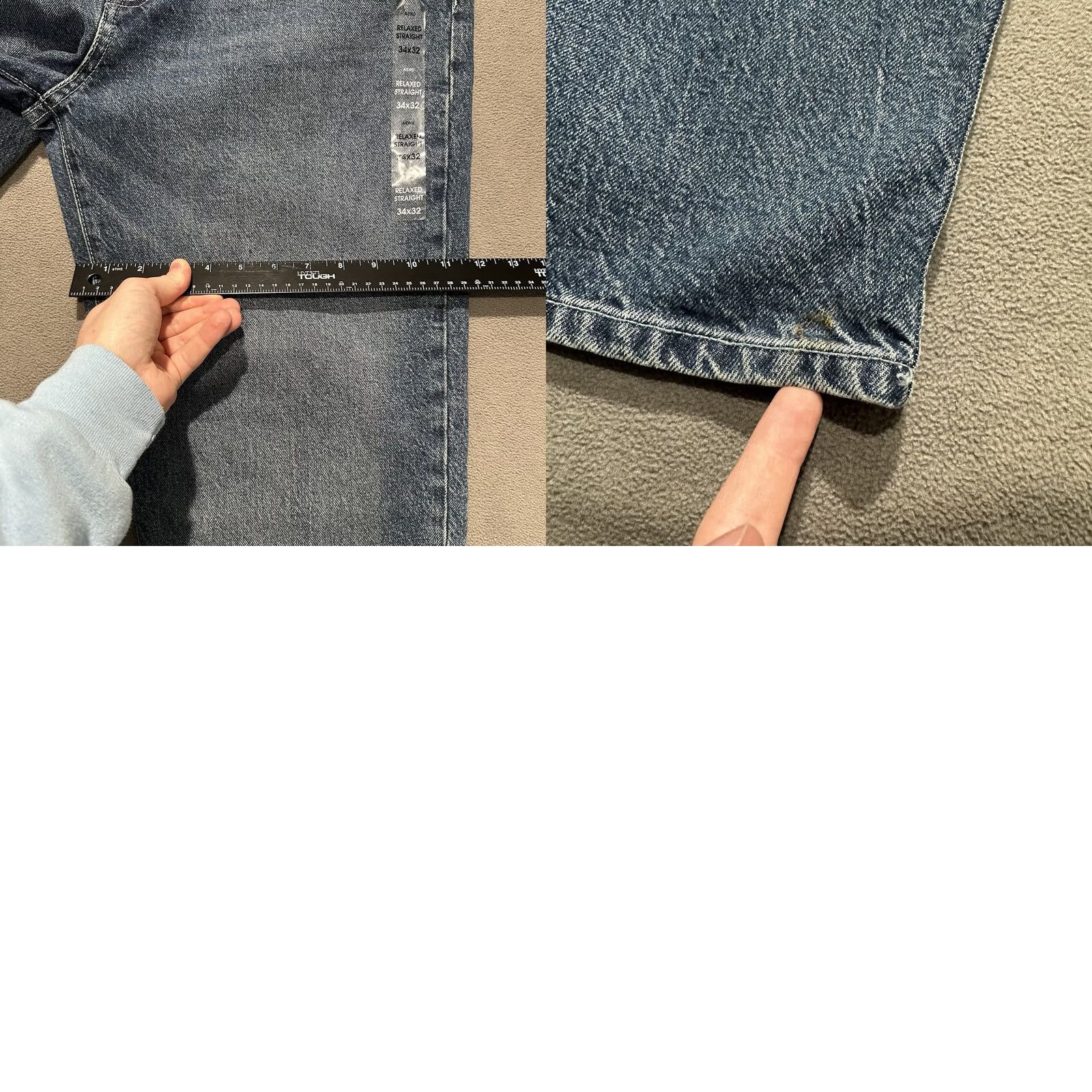 Vintage Aero Jeans Mens 34x32 Blue Denim Relaxed Straight Stretch Casual Stonewash Jeans Size US 34 / EU 50 - 10 Thumbnail