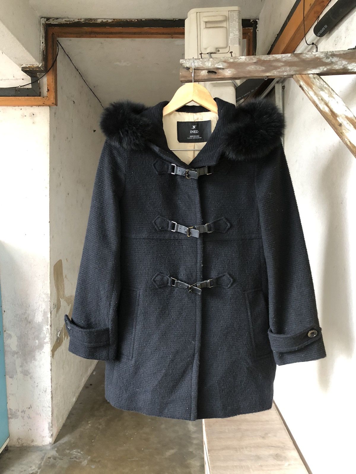 Yohji Yamamoto Ined by Yohji Yamamoto Wool Blend Winter Duffle Coat Hoodie Size M / US 6-8 / IT 42-44 - 3 Thumbnail