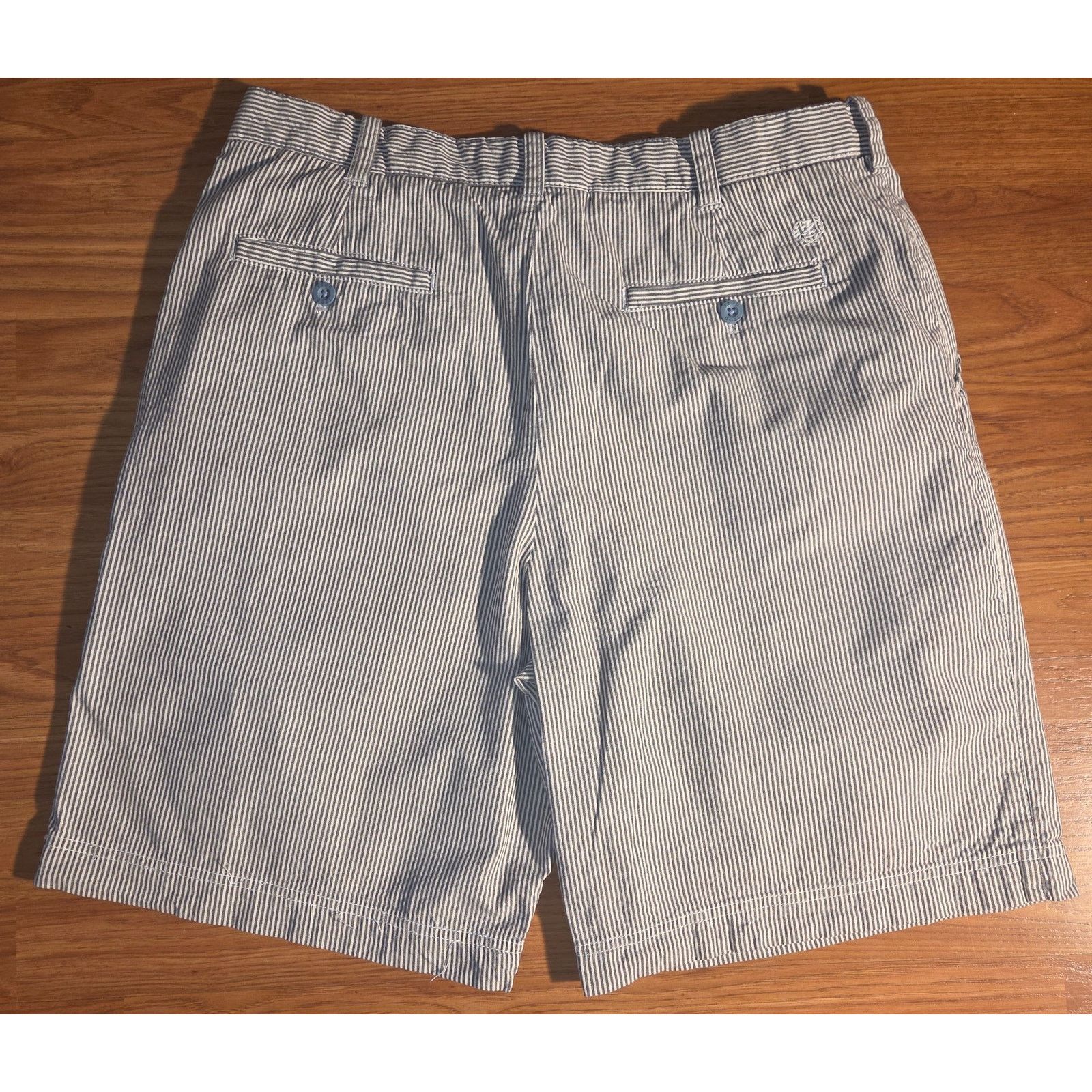Izod Izod White and Blue Striped Cargo Shorts - Size 36 Size US 36 / EU 52 - 4 Thumbnail