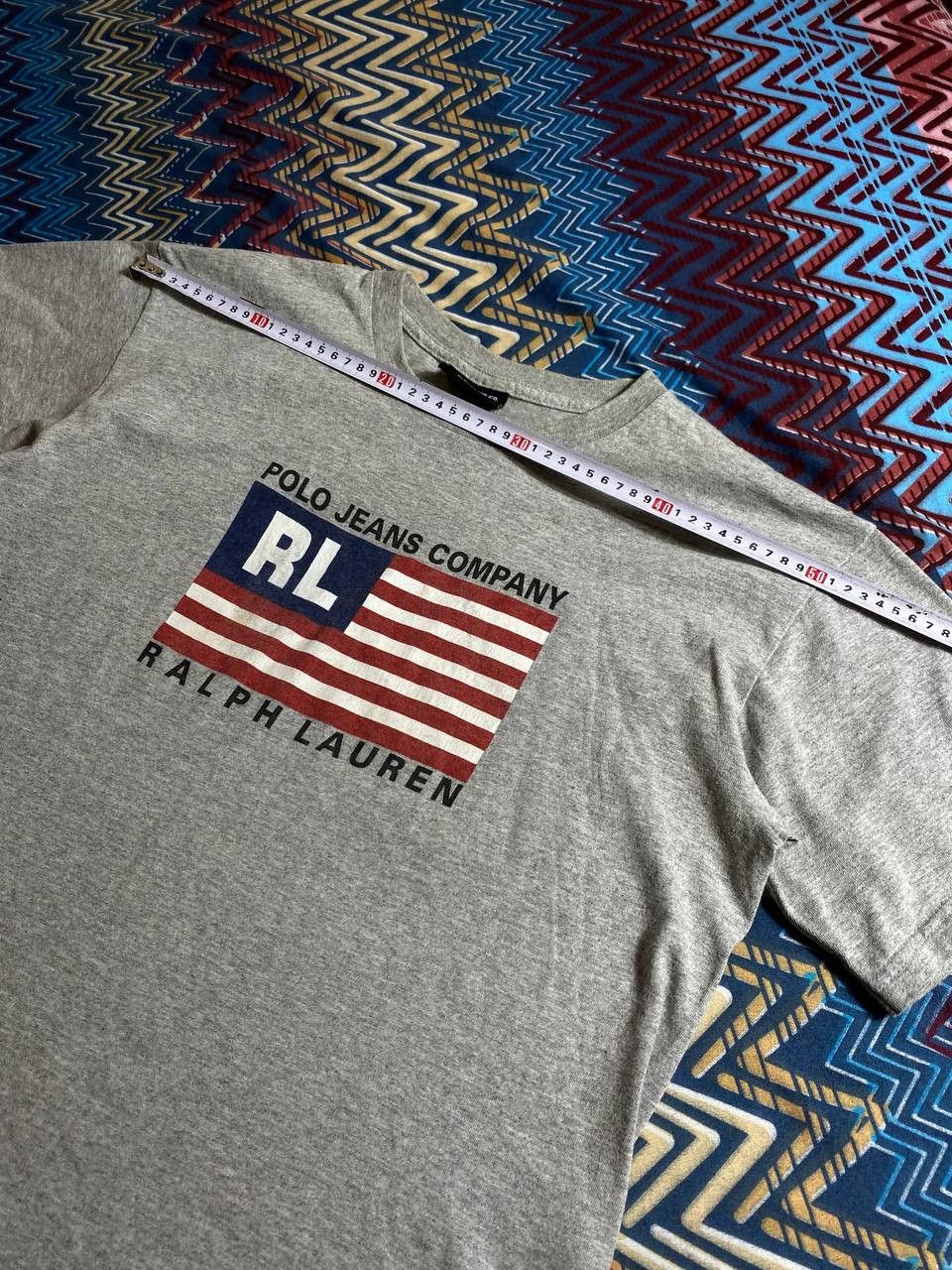Lauren Ralph Lauren × Polo Ralph Lauren Vintage 90s Polo Ralph Lauren American Flag Tee Sz L Size US L / EU 52-54 / 3 - 5 Thumbnail