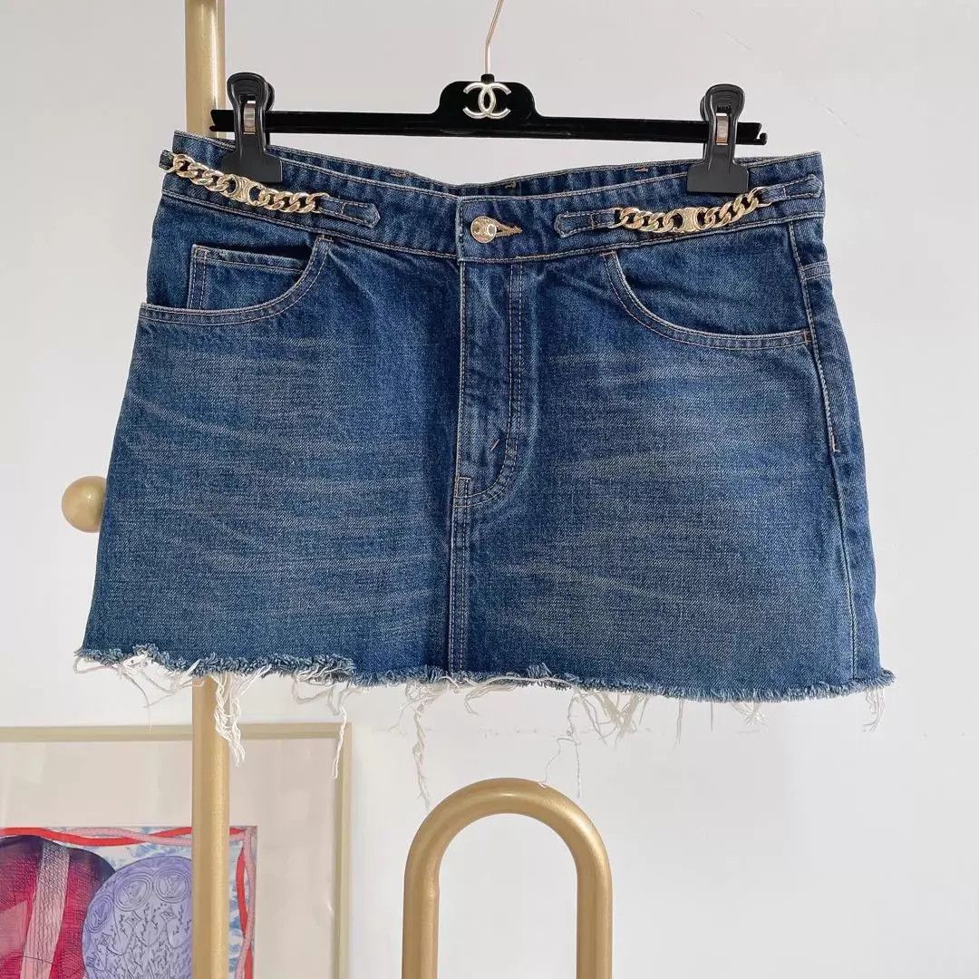 Celine CELINE blue casual short skirt size 29 Size 29" - 1 Thumbnail
