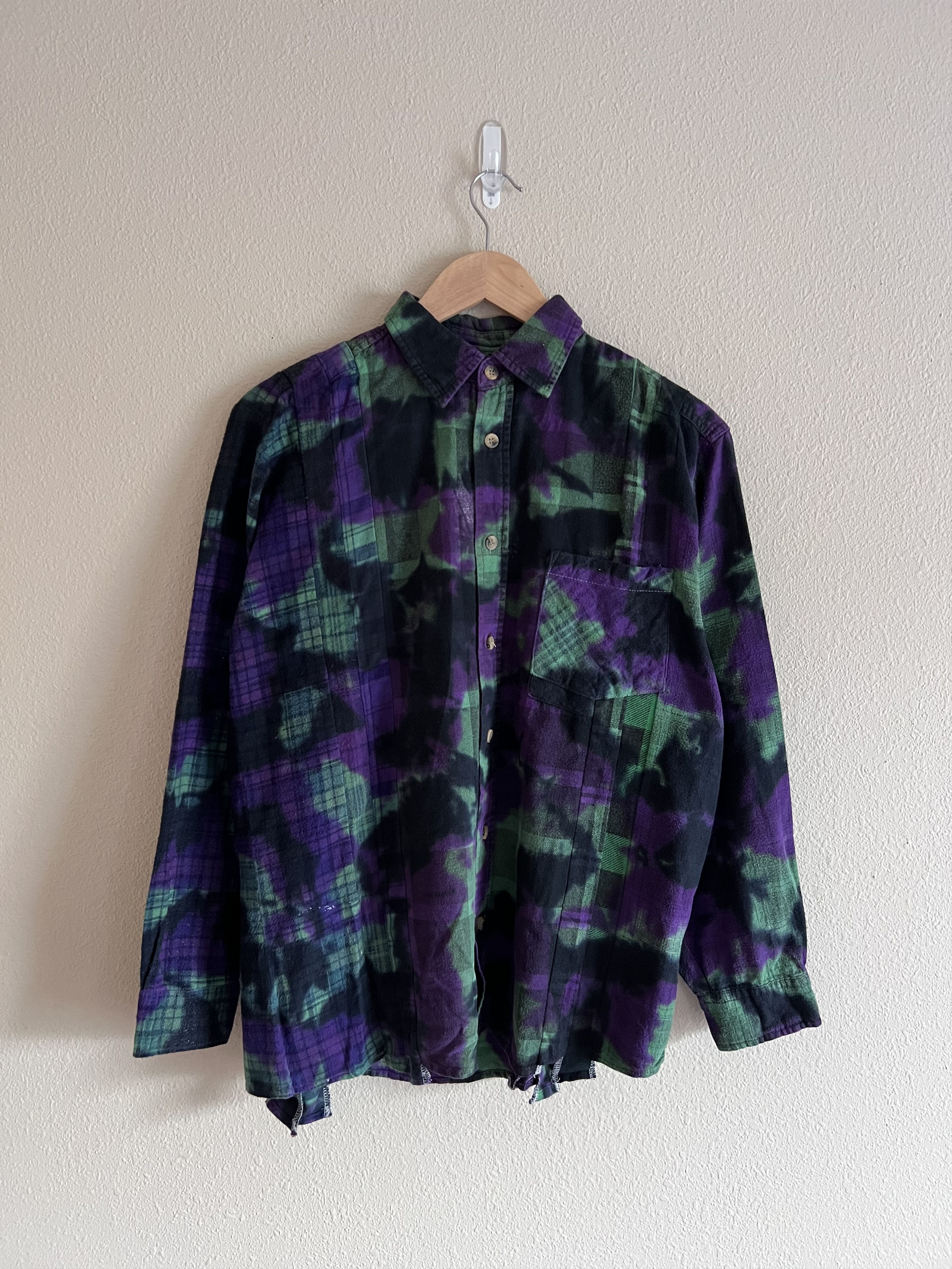 image of Needles Rebuild 7 Cuts Flannel In Tie Dye, Men's (Size Small)