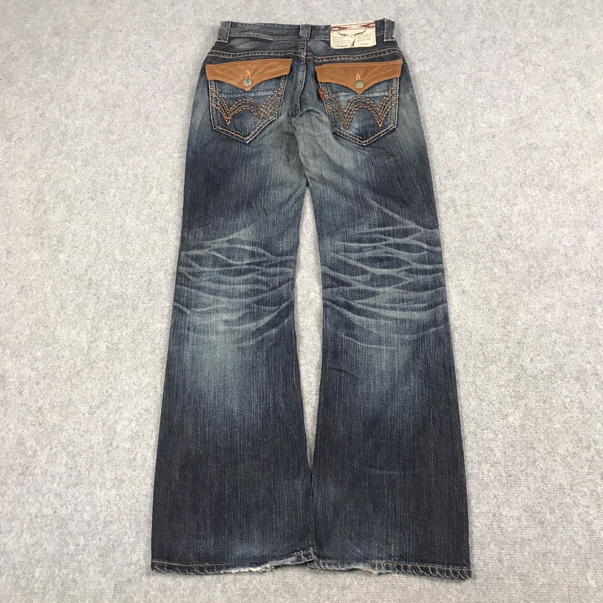Blue Blue Japan × If Six Was Nine × Japanese Brand FLARED DISTRESSED EDWIN JAPANESE DENIM PANTS Size US 28 / EU 44 - 6 Thumbnail