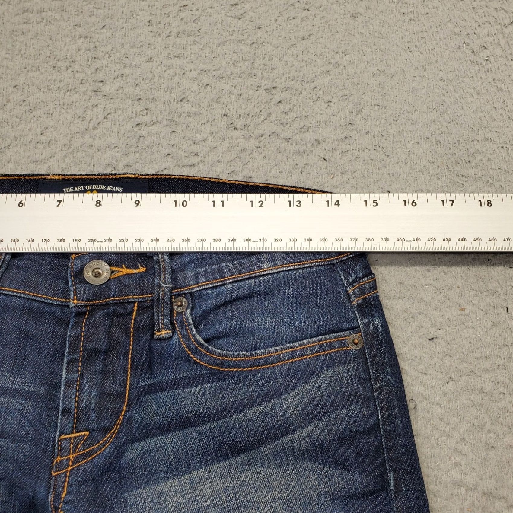 Lucky Brand Lucky Brand Cropped Jeans Women 0/25 Blue Whiskered Faded Dark Wash Cuffed Hem Jeans Women XS-0/25 Blue Whiskered Cuffed Hem Size 25" / US 0 / IT 36 - 6 Thumbnail