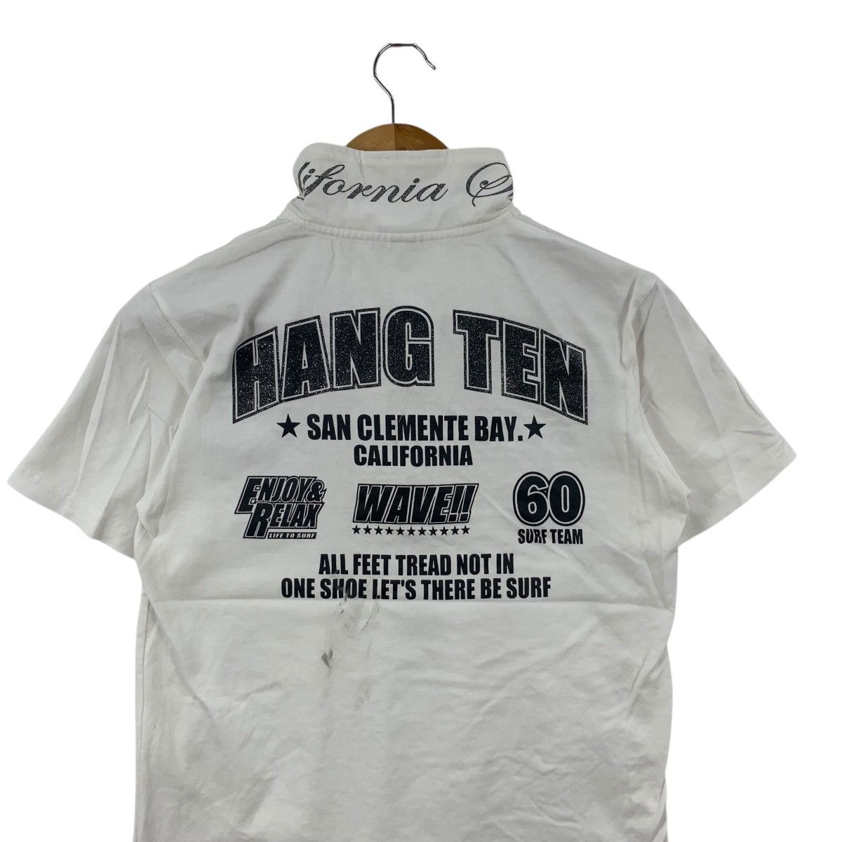 Hang Ten HANG TEN SURF Embossed Logo California Half Zipper Tee Shirt Size US S / EU 44-46 / 1 - 9 Thumbnail