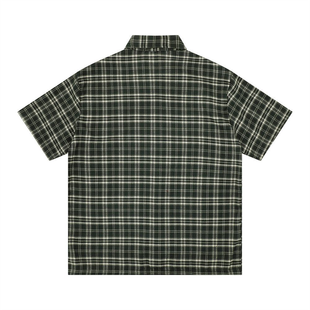 Vintage Men's Japanese Retro Plaid Casual Shirt with Embroidery Size US M / EU 48-50 / 2 - 2 Thumbnail