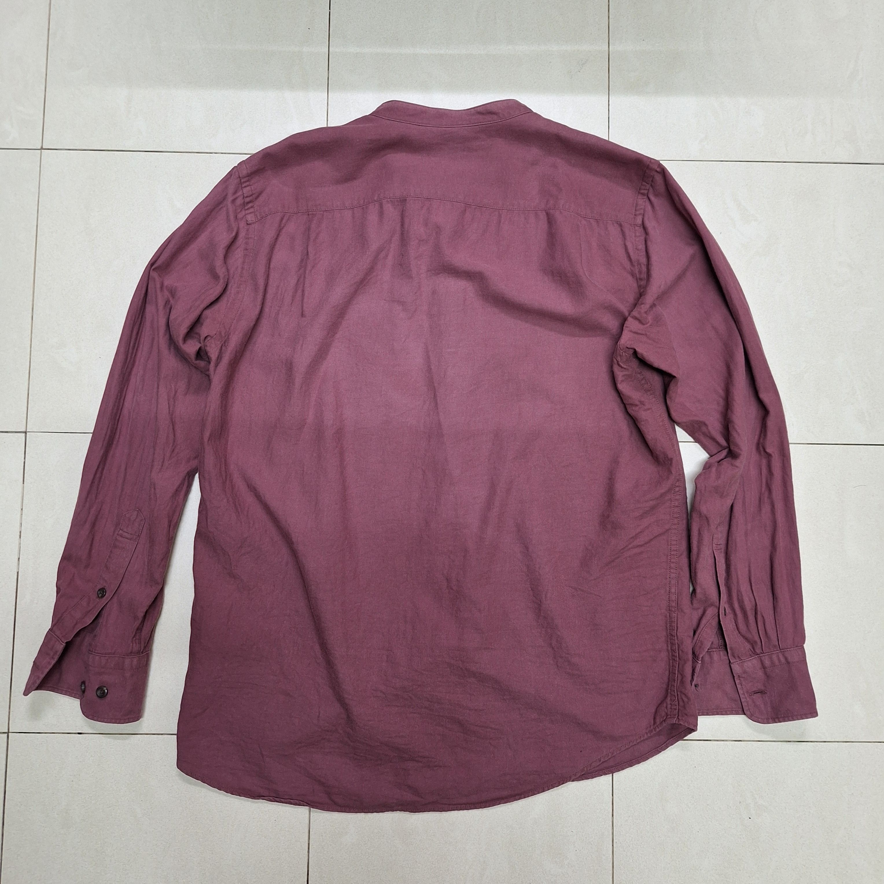 Japanese Brand Uniqlo Mandarin Collar Button Shirt Size US M / EU 48-50 / 2 - 7 Thumbnail