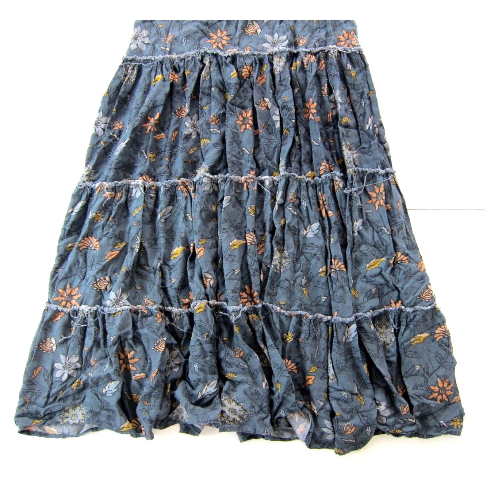 Vintage World Market Dress Tank Sun Midi Maxi 100% Rayon Floral S/M Blue Yellow Pink Womens Size S / US 4 / IT 40 - 6 Thumbnail