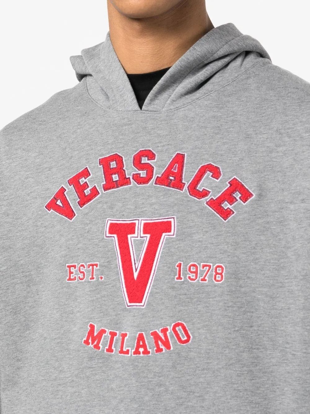 Versace o1y0525 Logo Hoodie in Grey Size US S / EU 44-46 / 1 - 2 Thumbnail