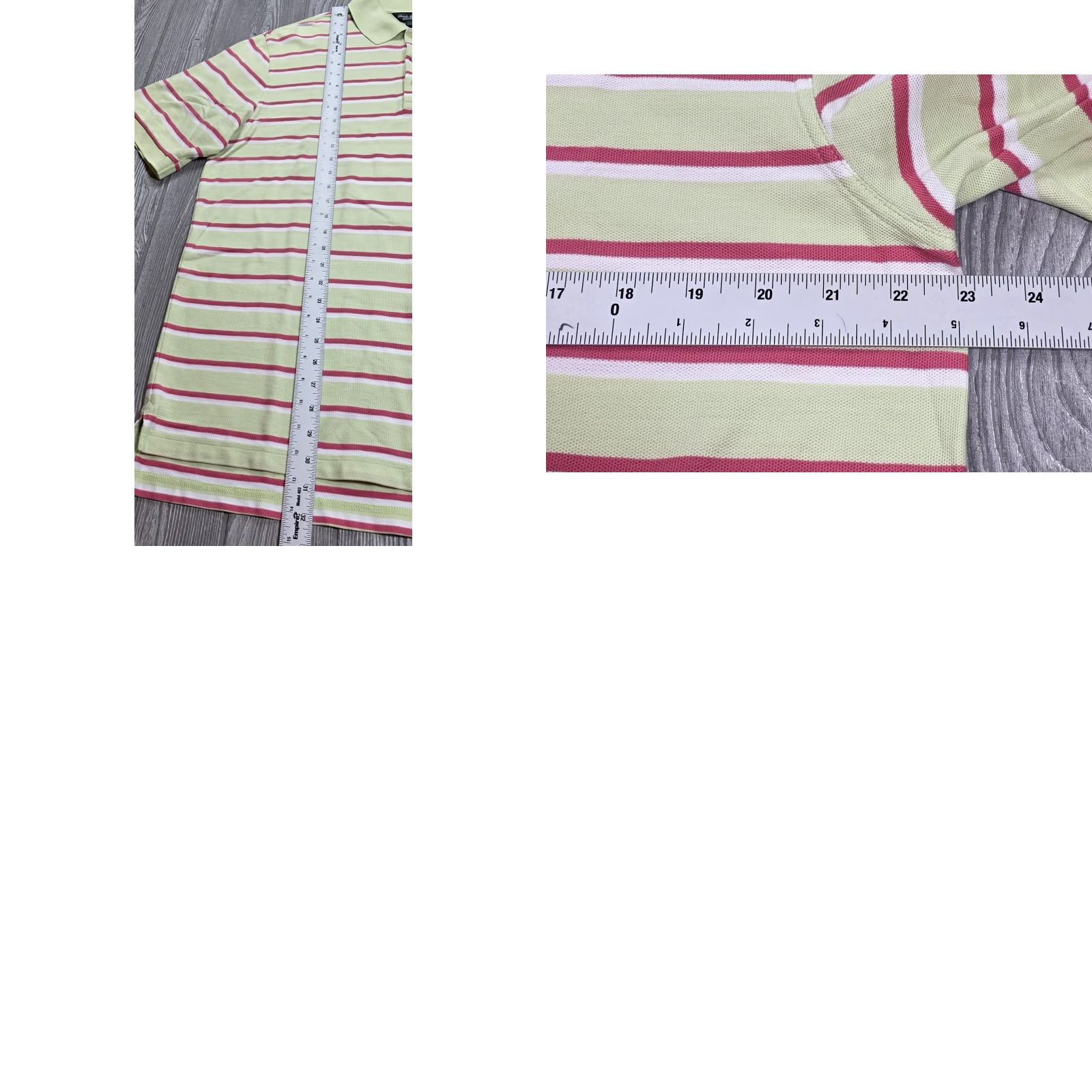 Brooks Brothers Brooks Brothers Polo Short Sleeve Green Pink Stripe L Performance Country Club Mens Polo Size US L / EU 52-54 / 3 - 8 Thumbnail