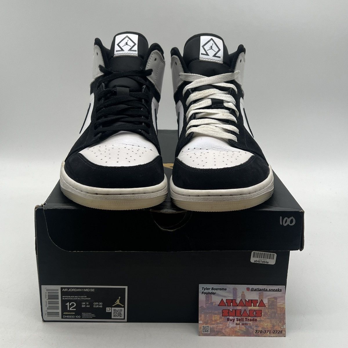 Nike Air Jordan 1 mid Diamond Size US 12 / EU 45 - 2 Thumbnail