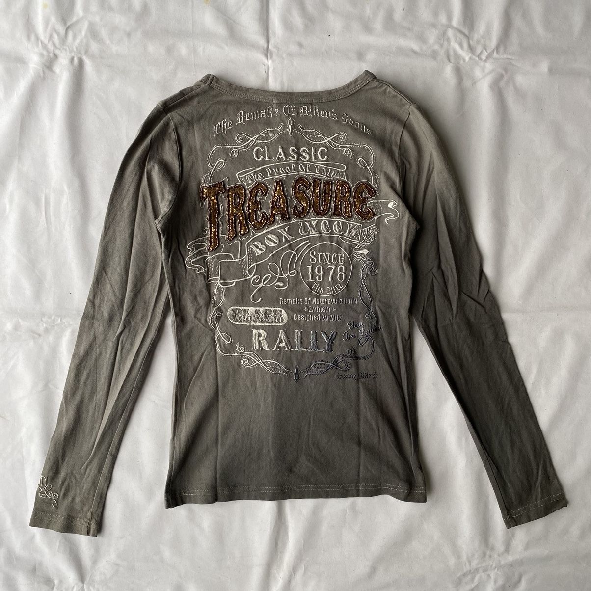 Beauty Beast × If Six Was Nine × Le Grande Bleu (L.G.B.) Japanese Treasure Motorcycle Rally by Glitz Long Sleeve Size US M / EU 48-50 / 2 - 12 Thumbnail