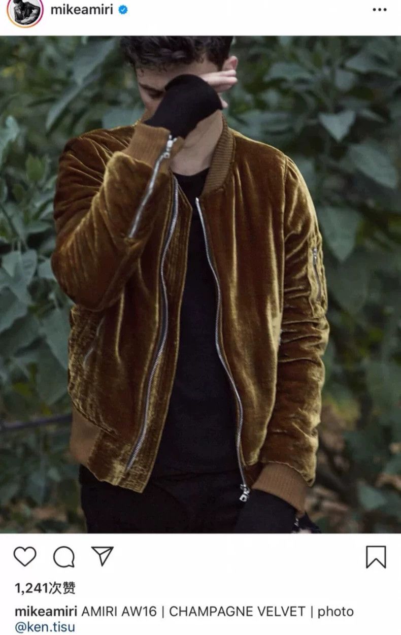 Amiri Amiri 16AW silk velvet bomber jacket Size US S / EU 44-46 / 1 - 7 Thumbnail
