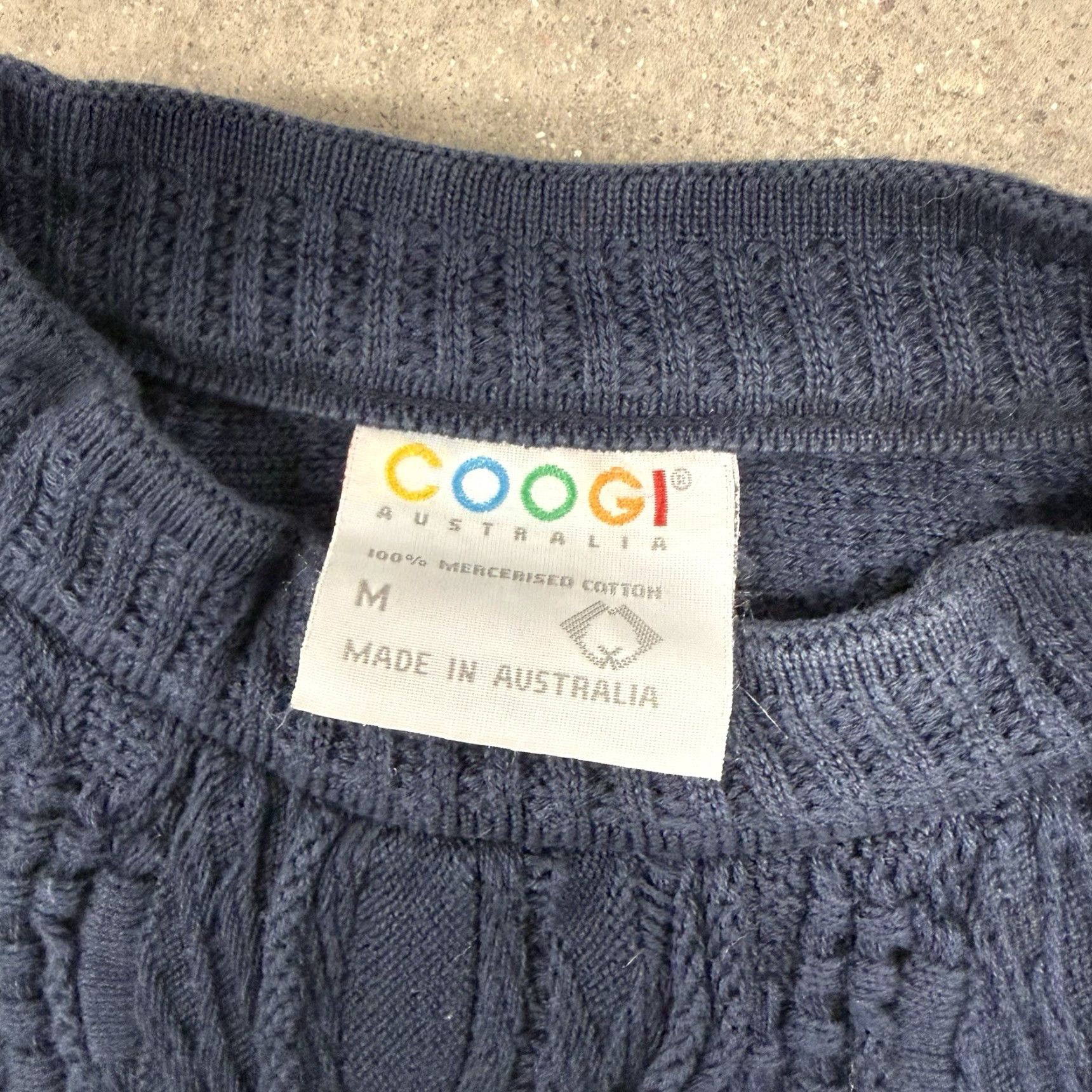 Coogi VINTAGE COOGI Sweater Men's M Pullover Knit Navy Blue 3D Knit Solid Blue 1990s? Size US M / EU 48-50 / 2 - 3 Thumbnail