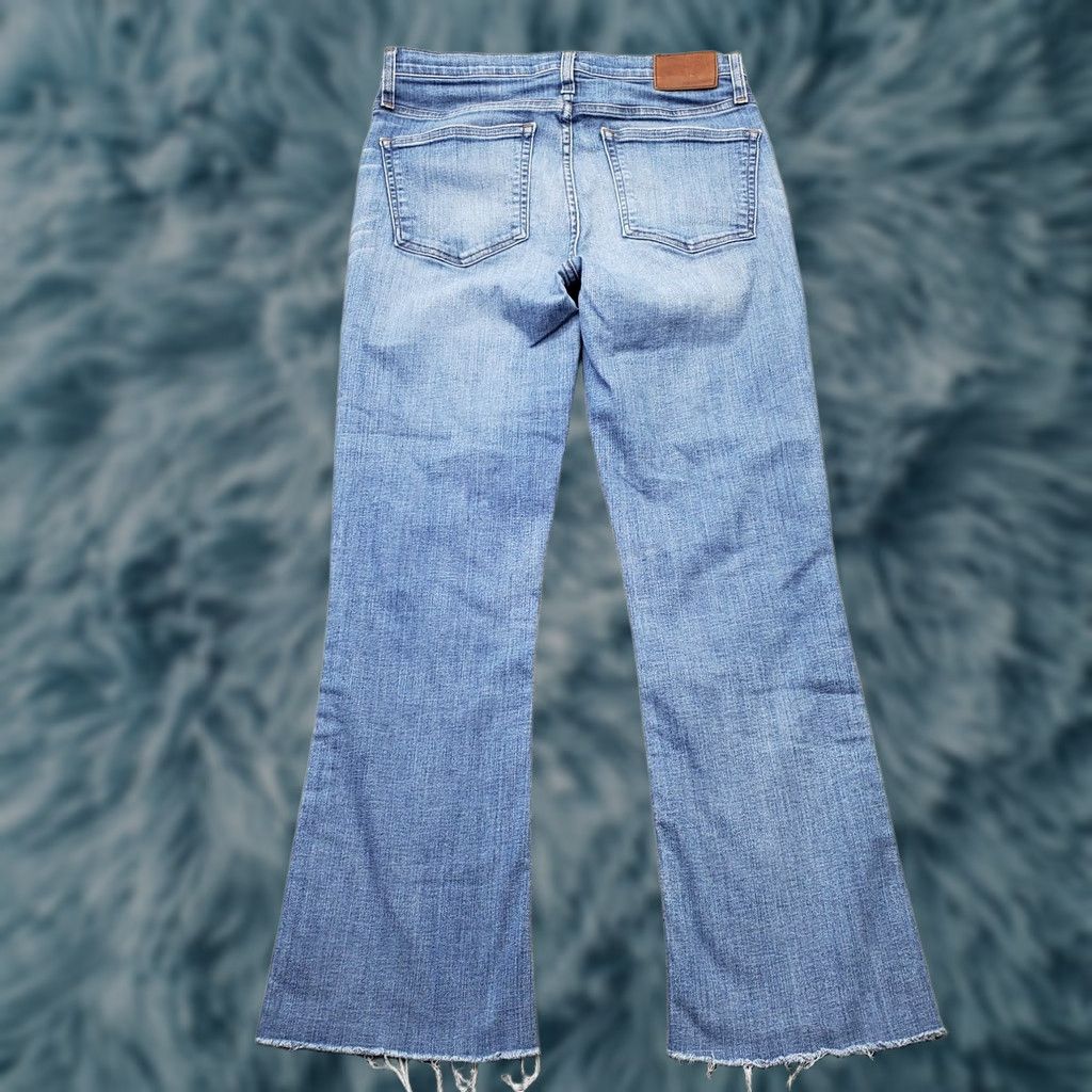 J.Crew J.CREW Bootcut Jeans Womens 29T Denim Blue Stretch 5-Pocket Regular Inseam 27.75" Whiskered Faded Raw Hem Size: 29T Womens Size 29" - 1 Thumbnail