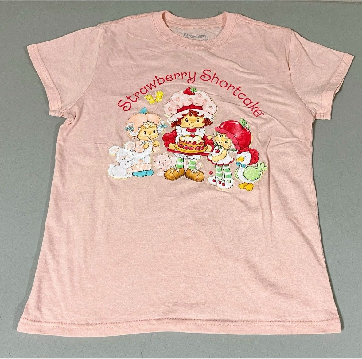 Strawberry Strawberry Shortcake Pink Graphic Tee T-Shirt Top Size XS 🍓✨ Size XS / US 0-2 / IT 36-38 - 1 Thumbnail