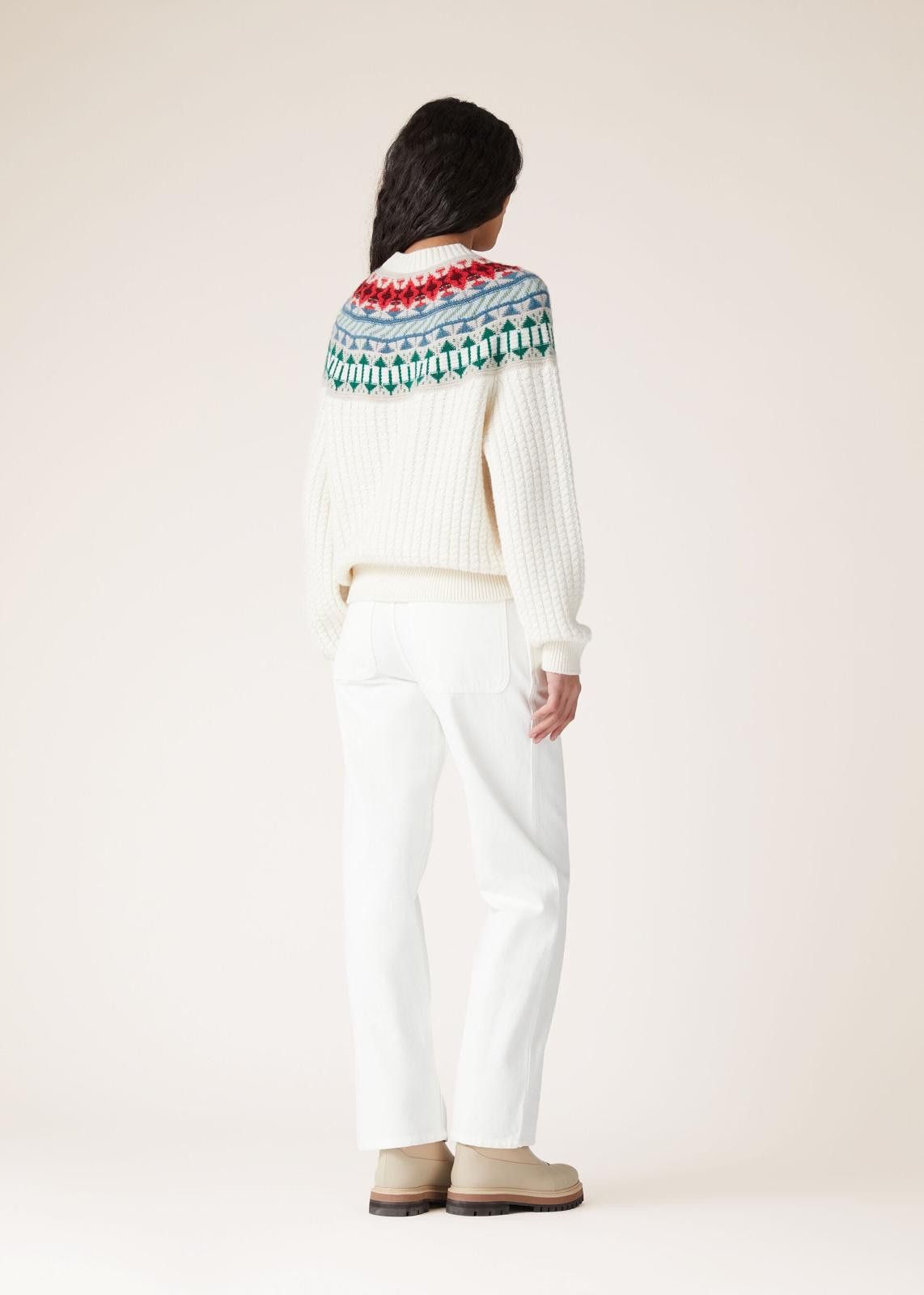 Loro Piana o1srvl11e0125 Noel Holiday Crewneck Sweater in Multicolor Size L / US 10 / IT 46 - 6 Thumbnail