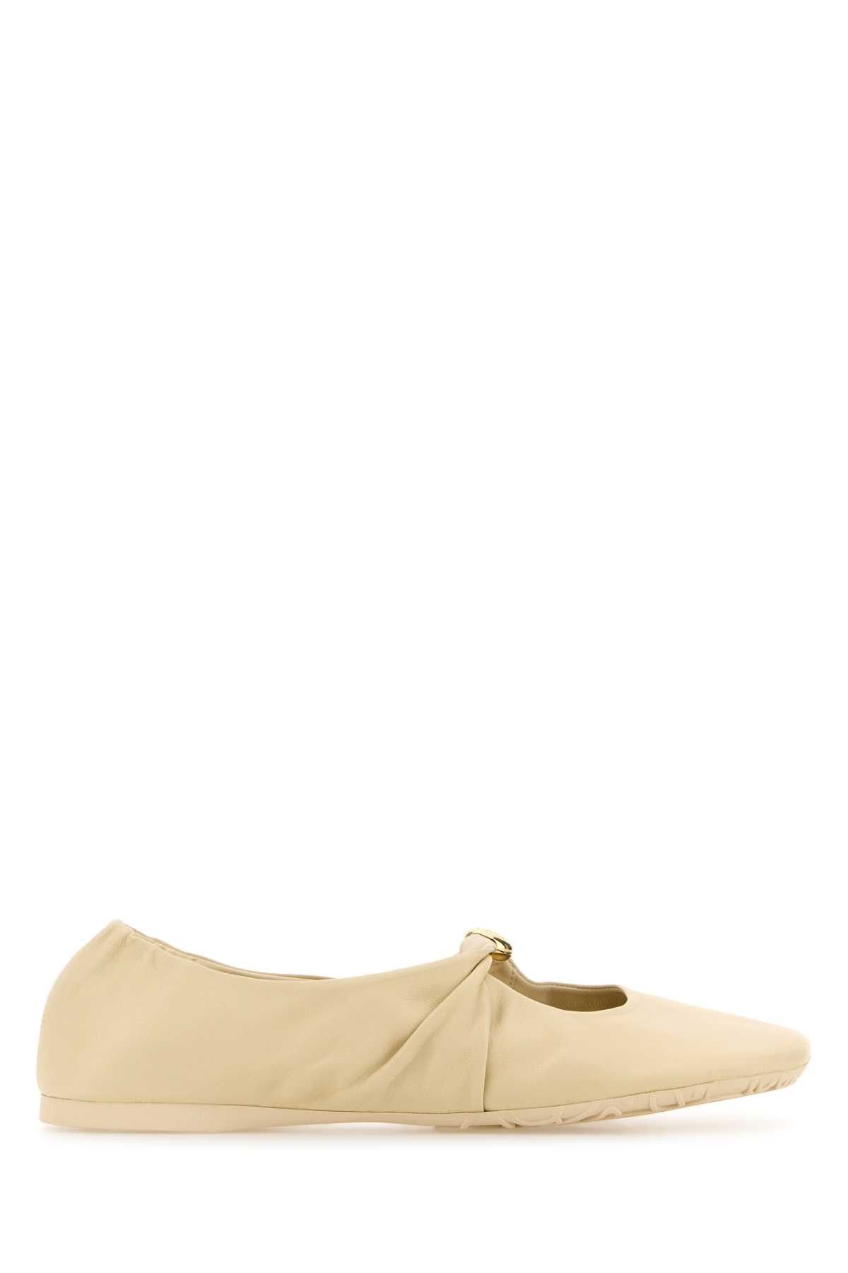 Loewe Cream Nappa Leather Pebble Ballerinas Size US 5 / IT 35 - 1 Thumbnail