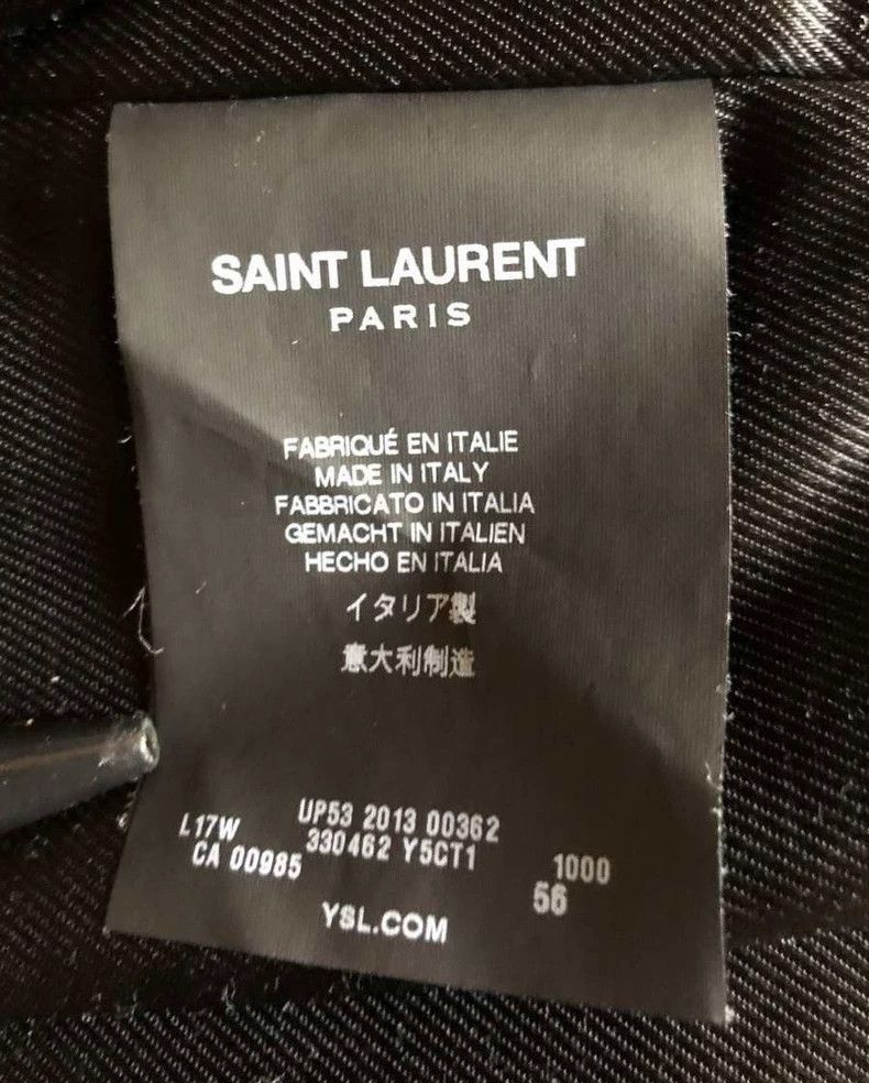 Saint Laurent Paris black oiled calf leather biker jacket-2507 Size US XXL / EU 58 / 5 - 3 Thumbnail