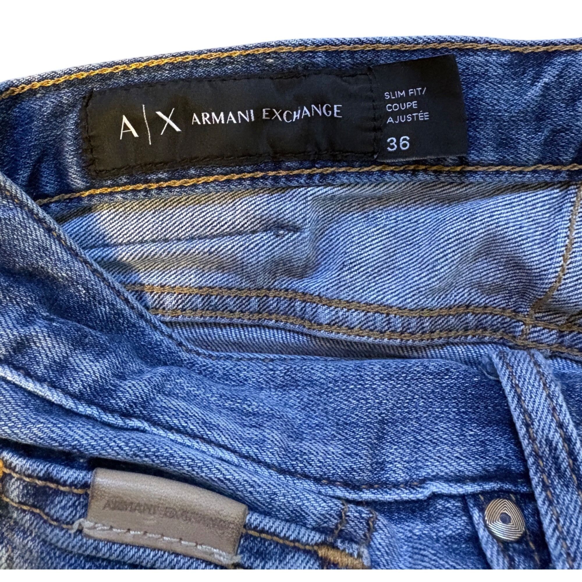 Armani A/X Armani Exhange 36 Jeans J13 Stretch Slim Fit 40 X 31 Men Size US 36 / EU 52 - 6 Thumbnail