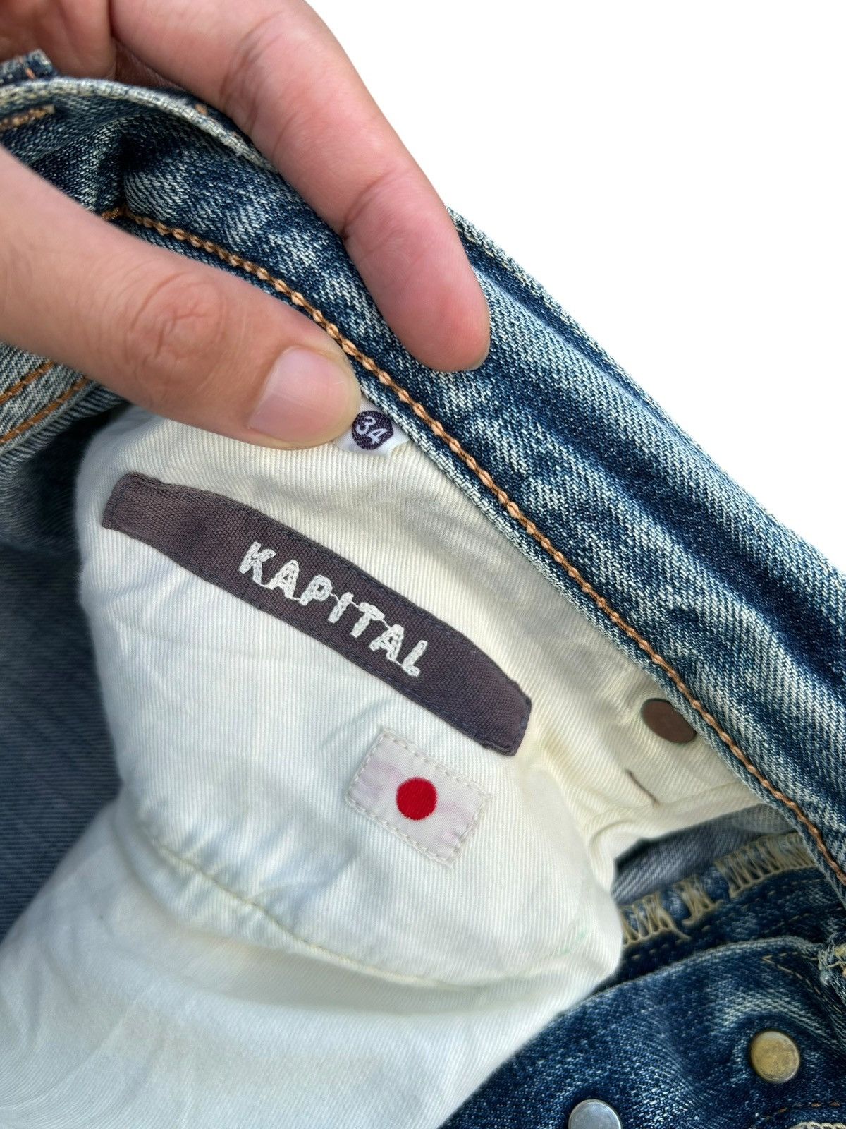 Kapital KAPITAL KIRO HIRATA SELVEDGE DISTRESSED DENIM JEANS Size US 34 / EU 50 - 6 Thumbnail
