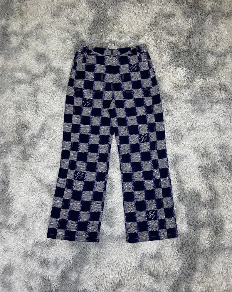 Louis Vuitton Louis Vuitton Black White Checkerboard Long Pants-2506 Size US 5 / EU 37 - 2 Thumbnail