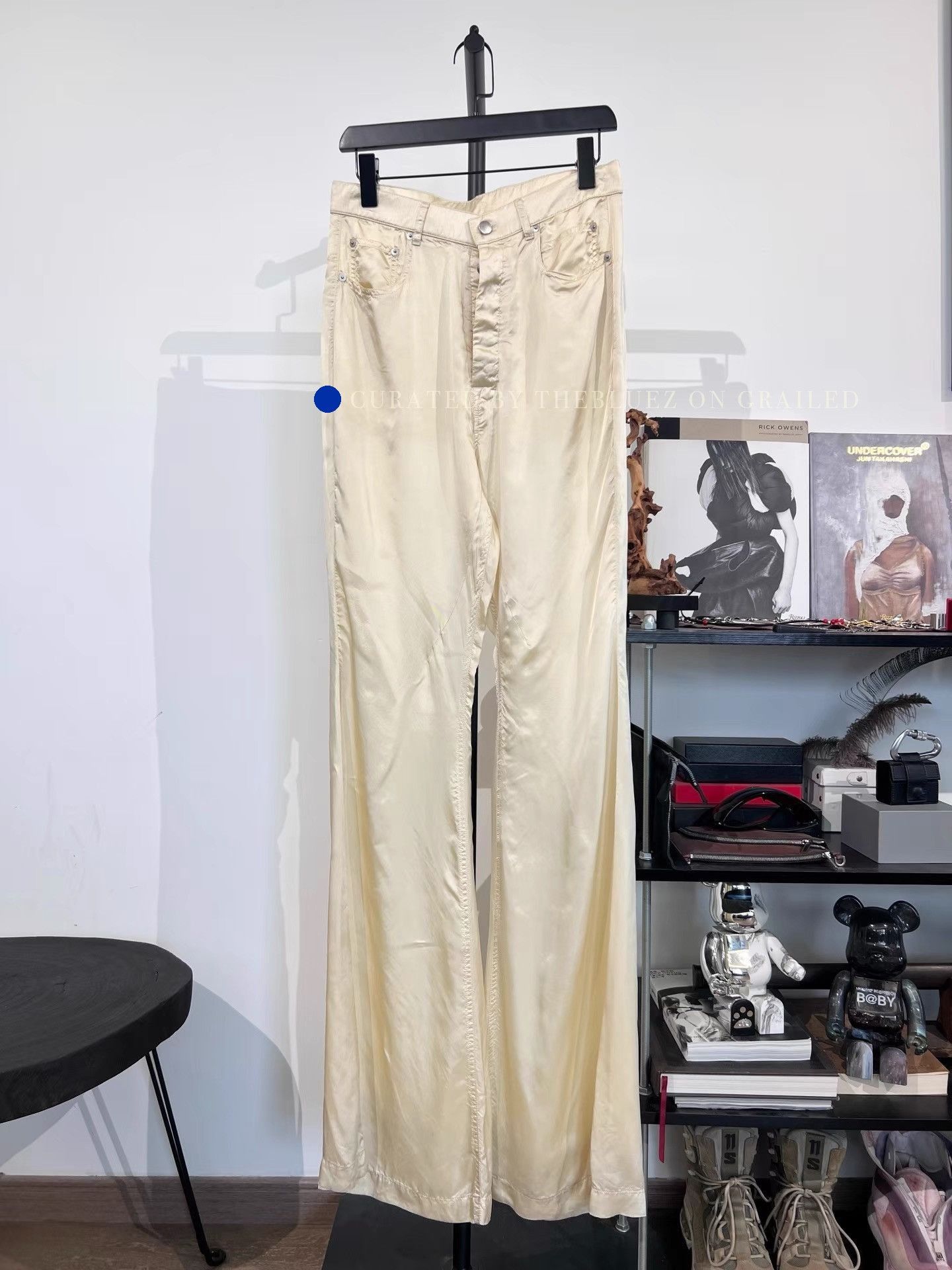 Rick Owens Beige Wide Leg Silk Pants Size US 32 / EU 48 - 1 Thumbnail