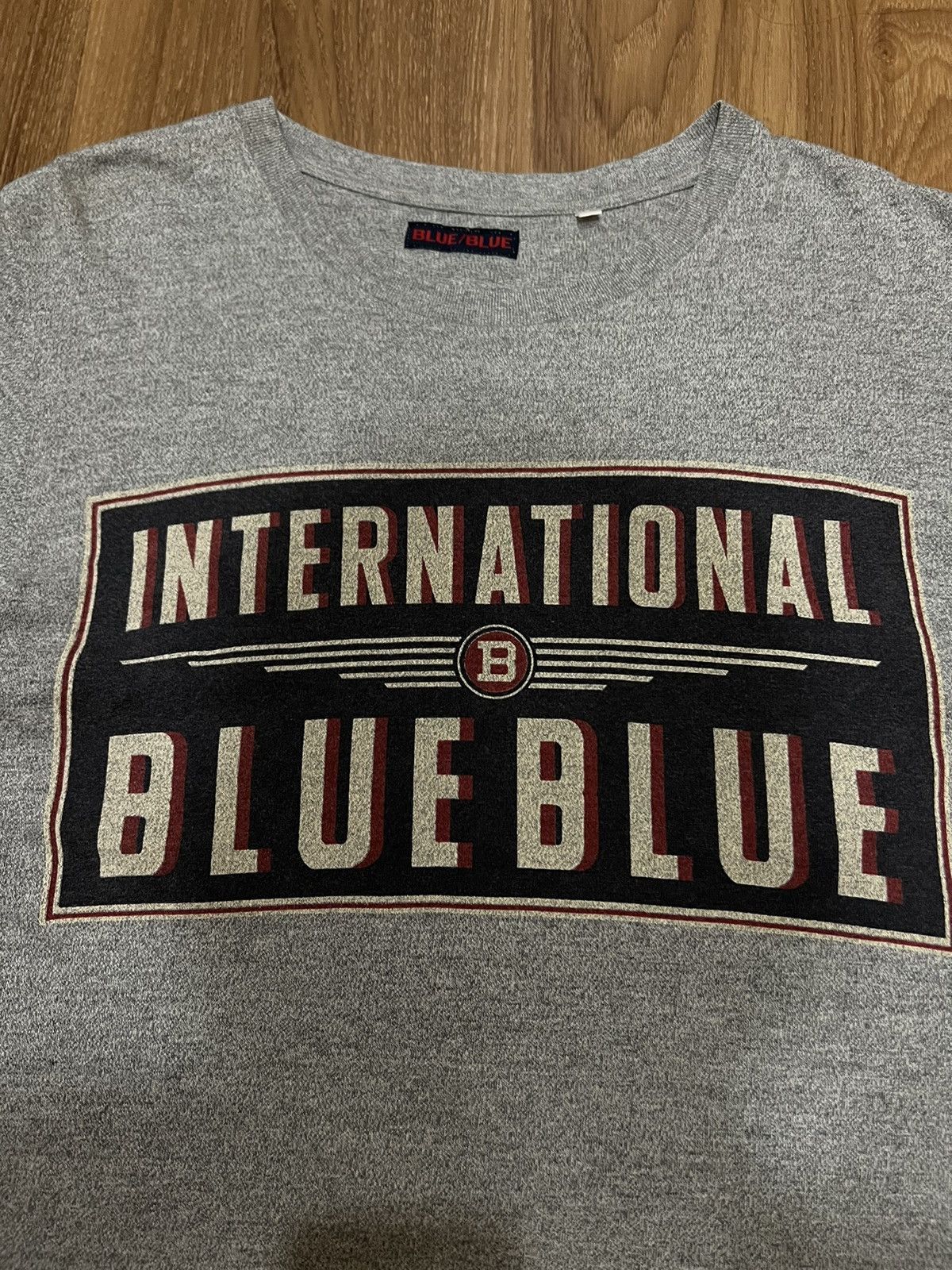 Blue Blue Japan × Vintage BLUE BLUE INTERNATIONAL JAPANESE BIG LOGO RARE TEE Y2K Size US M / EU 48-50 / 2 - 2 Thumbnail