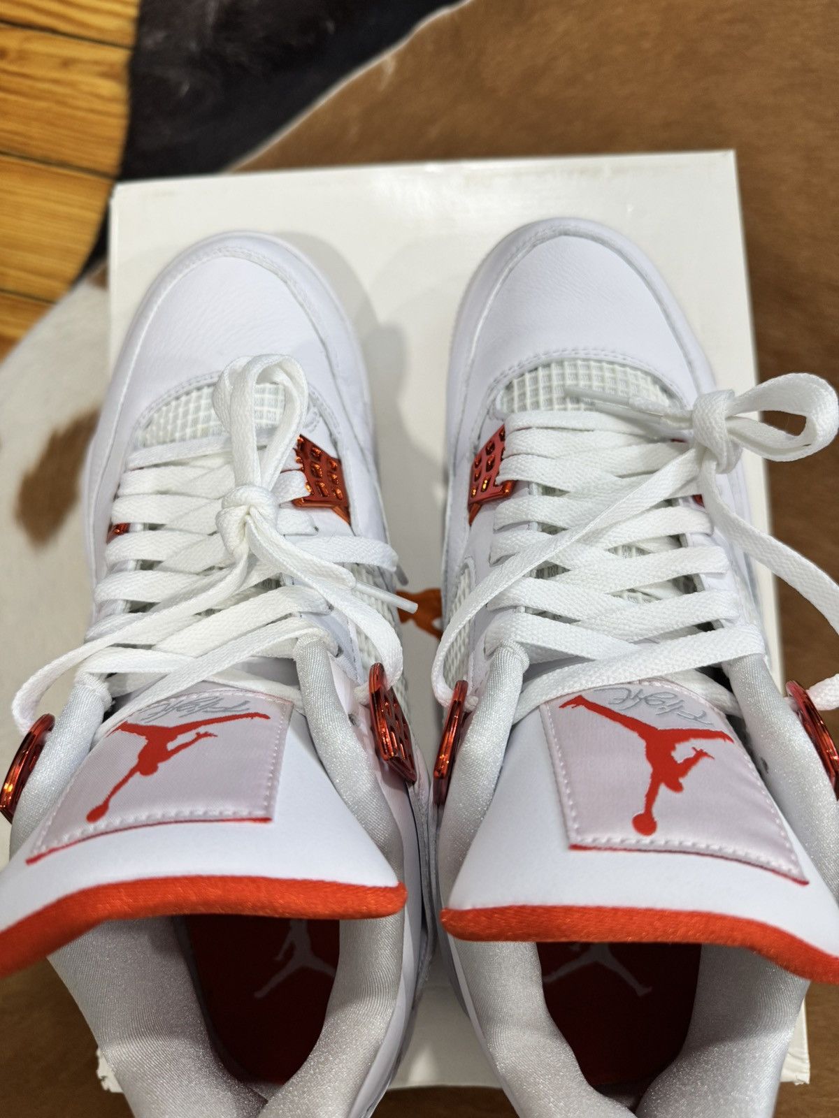 Jordan Brand Air Jordan 4 Retro Metallic Orange 2020 Size US 10 / EU 43 - 10 Thumbnail