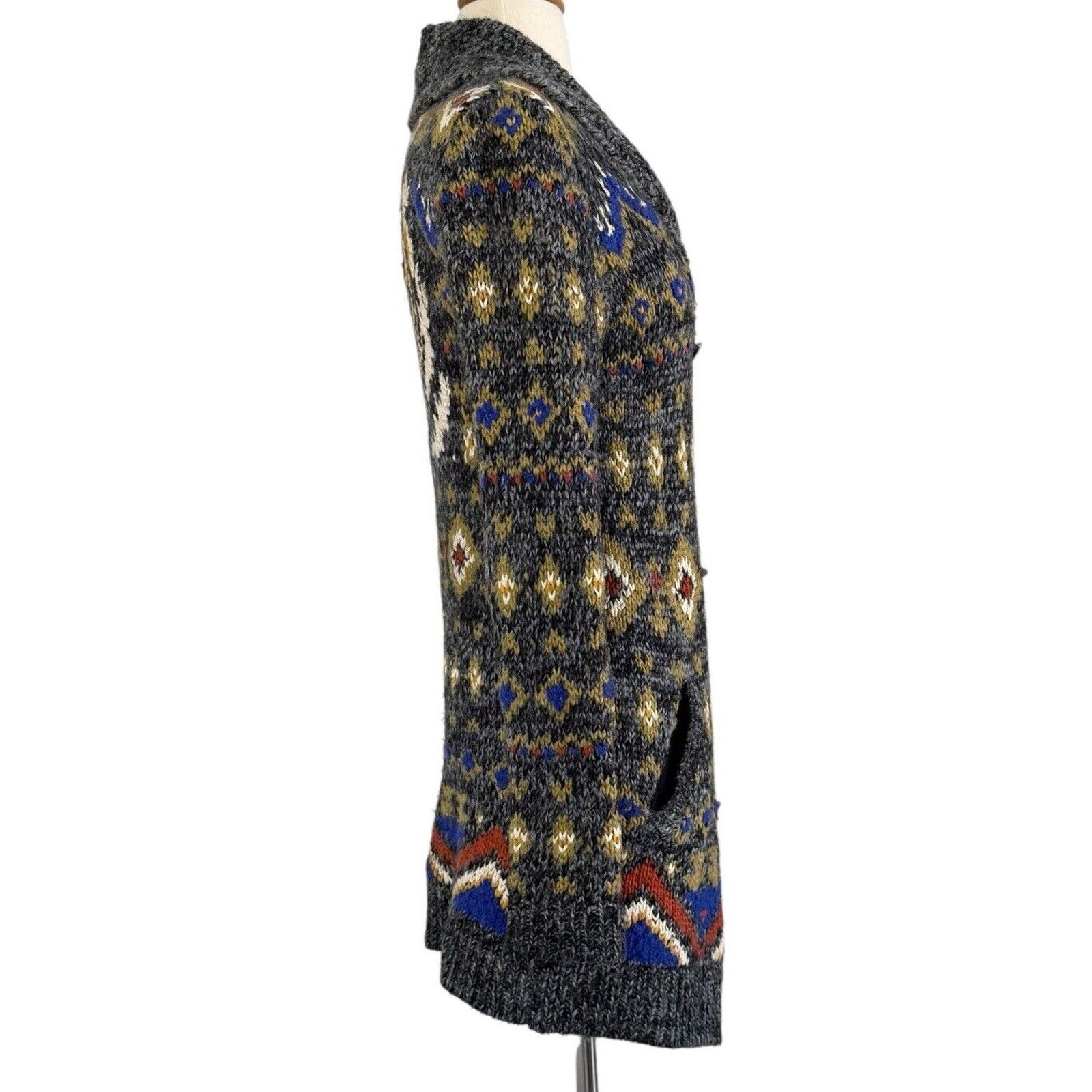 Free People FREE PEOPLE Mascot Tiger Wool Cardigan Bohemian Sweater XS Size XS / US 0-2 / IT 36-38 - 10 Thumbnail