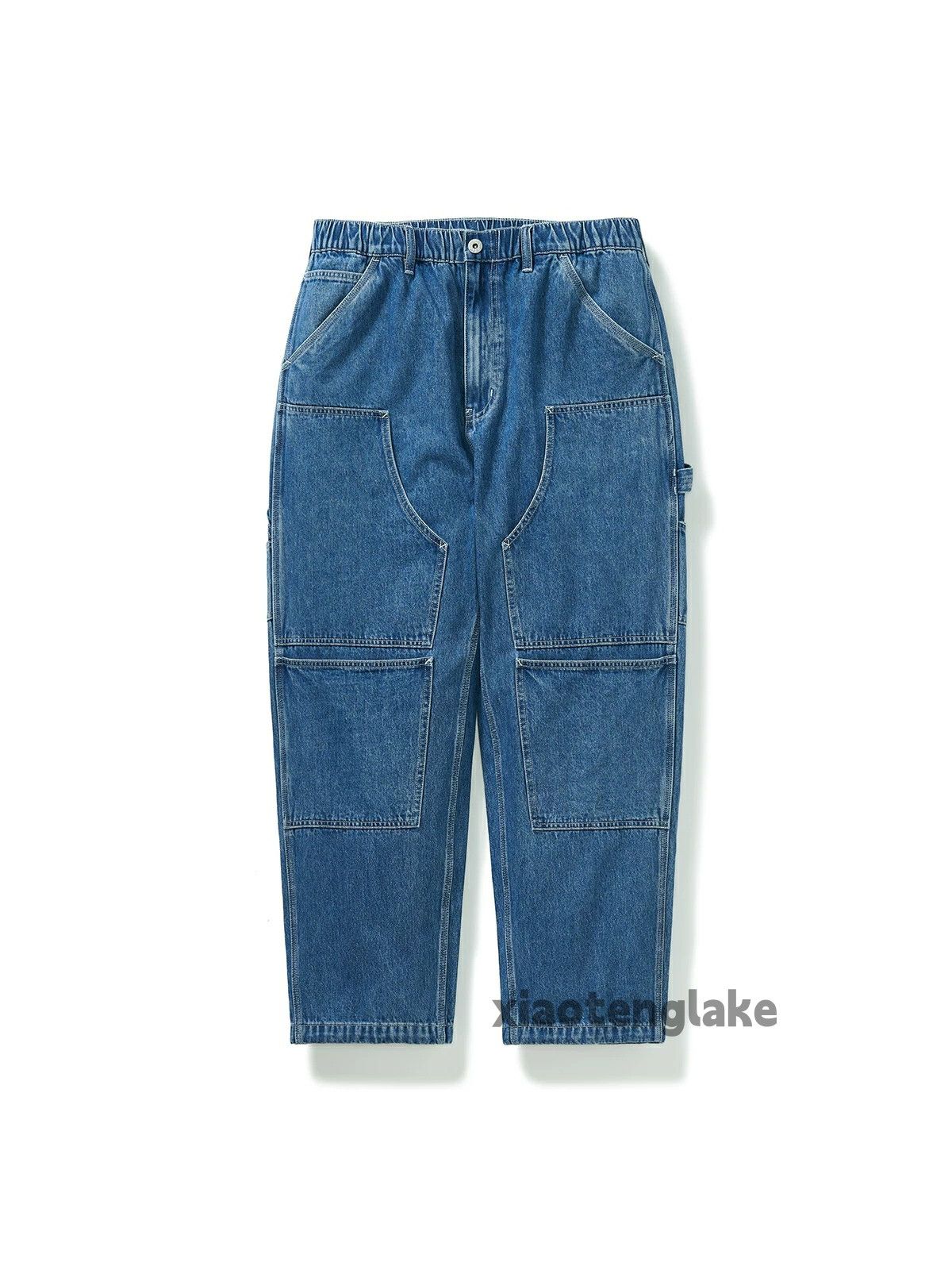 Jean Unisex washed faded loose baggy hiphop Carpenter jeans Size US 38 / EU 54 - 5 Thumbnail