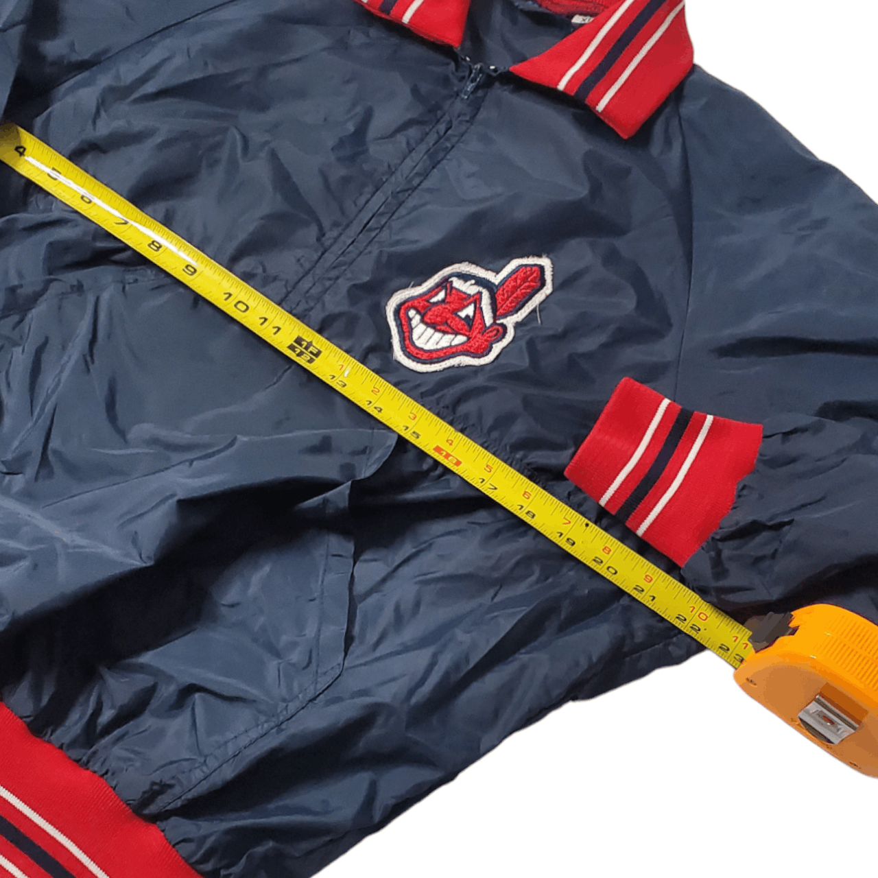 MLB × Vintage 90s Cleveland Indians Half Zip Windbreaker Size US S / EU 44-46 / 1 - 5 Thumbnail