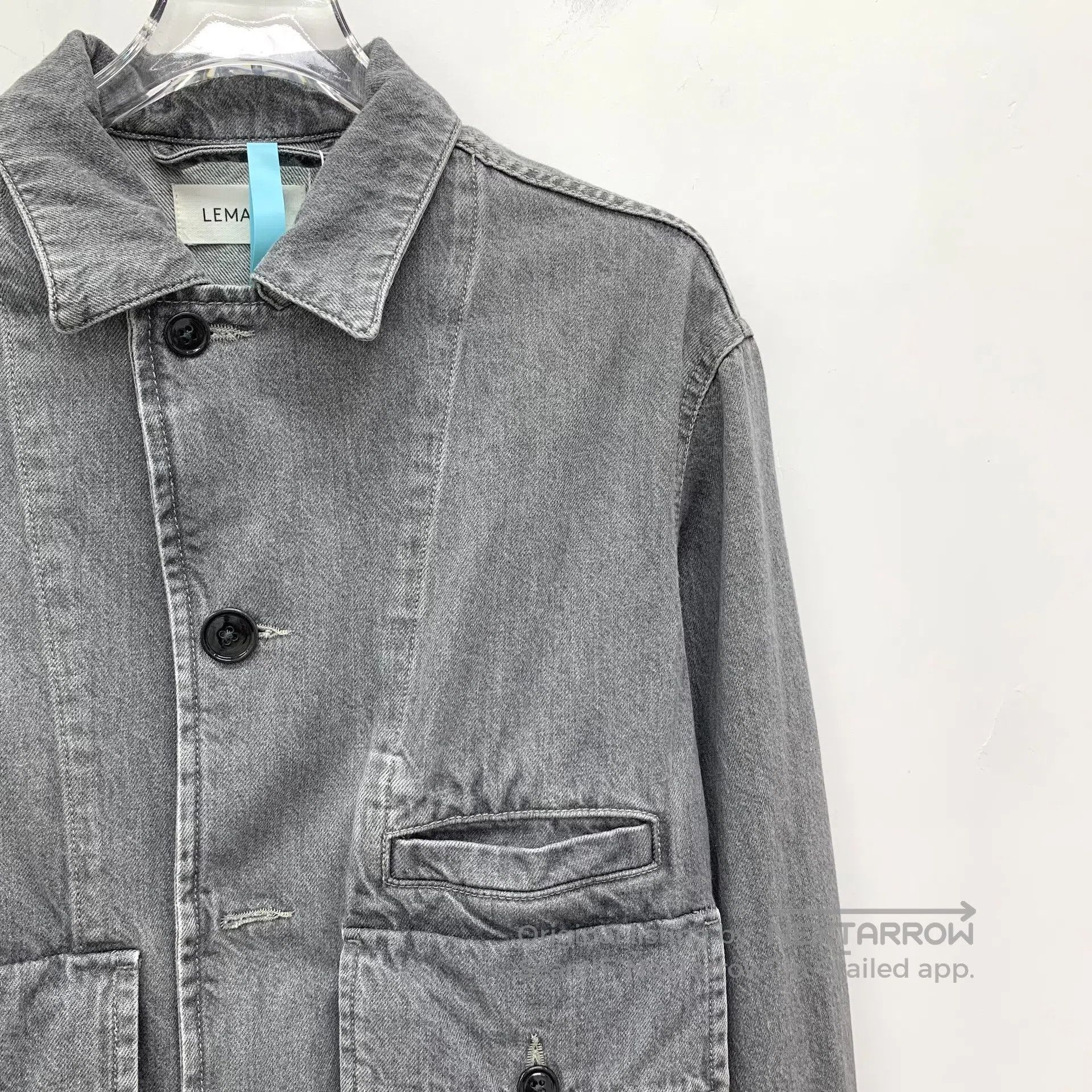 Lemaire Lemaire Gray Cotton Collar Single Breasted Long Sleeve Den Size US XS / EU 42 / 0 - 3 Thumbnail
