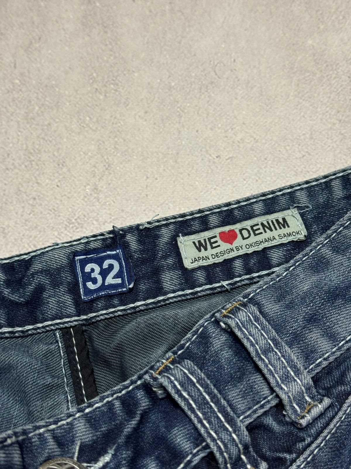 If Six Was Nine Vintage Okishama Samoki Jeans Denim Pants Japanese Dirty Y2K Size US 32 / EU 48 - 14 Thumbnail